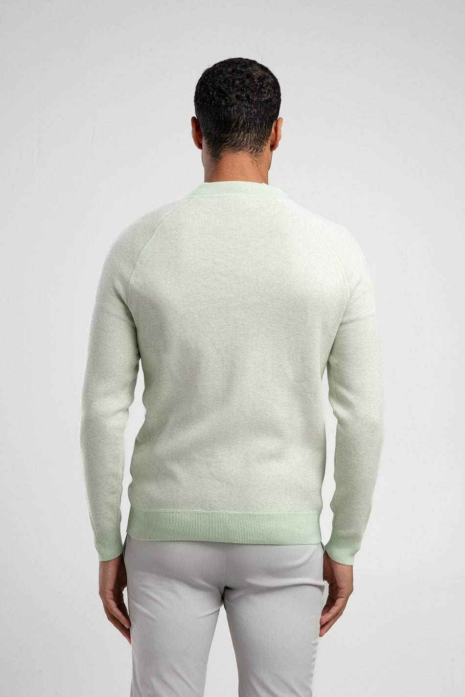 Fermuarlı Raglan Kol Triko - Mint