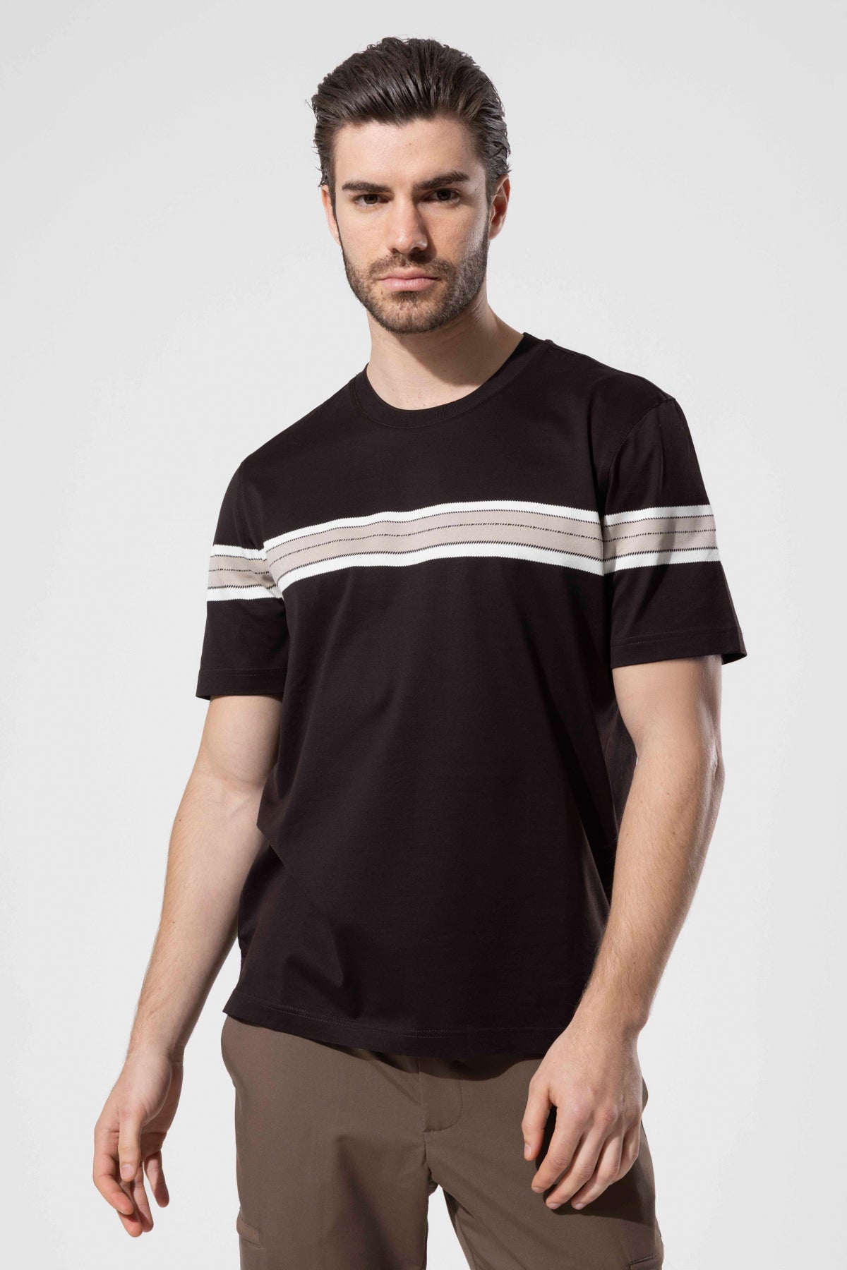Zürafa Desenli Oversize Erkek T-Shirt