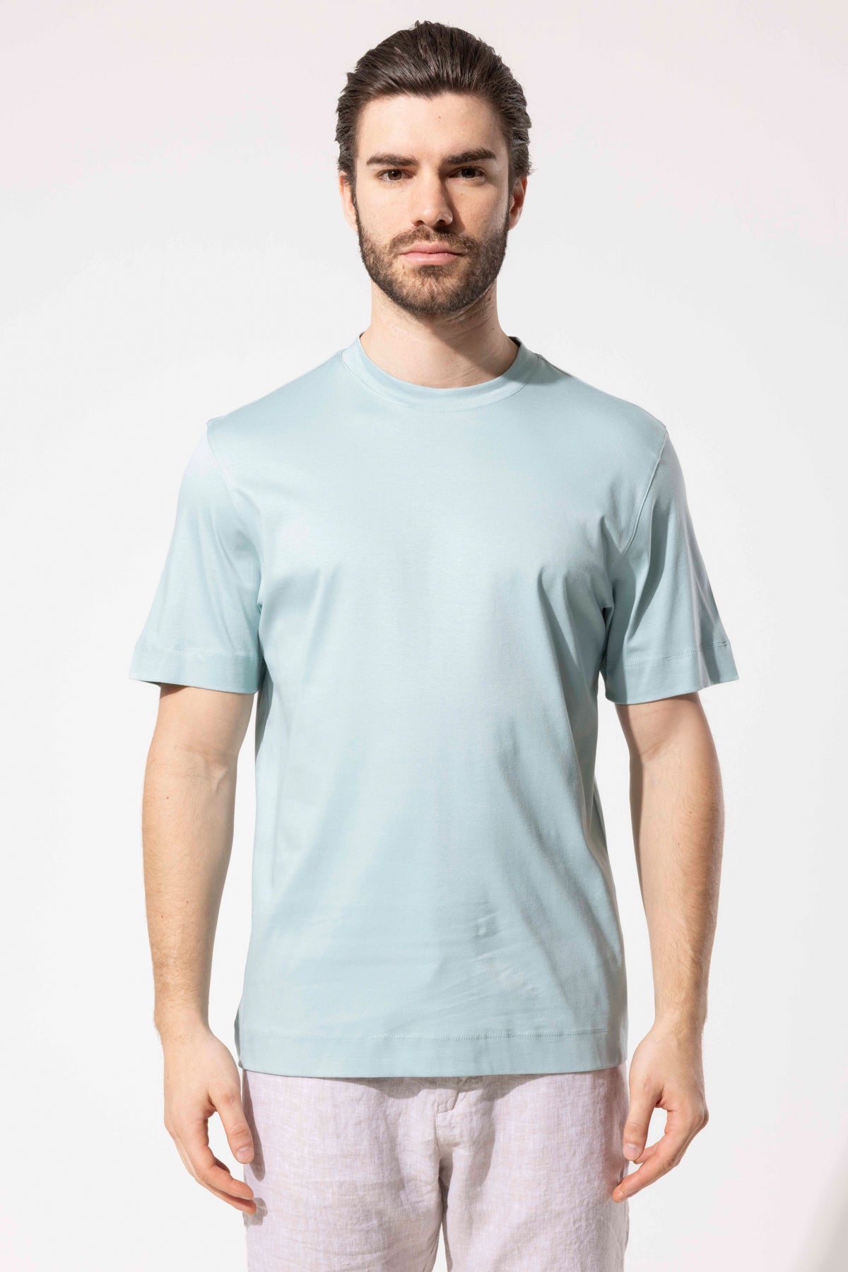 Bisiklet Yaka Merserize T-Shirt