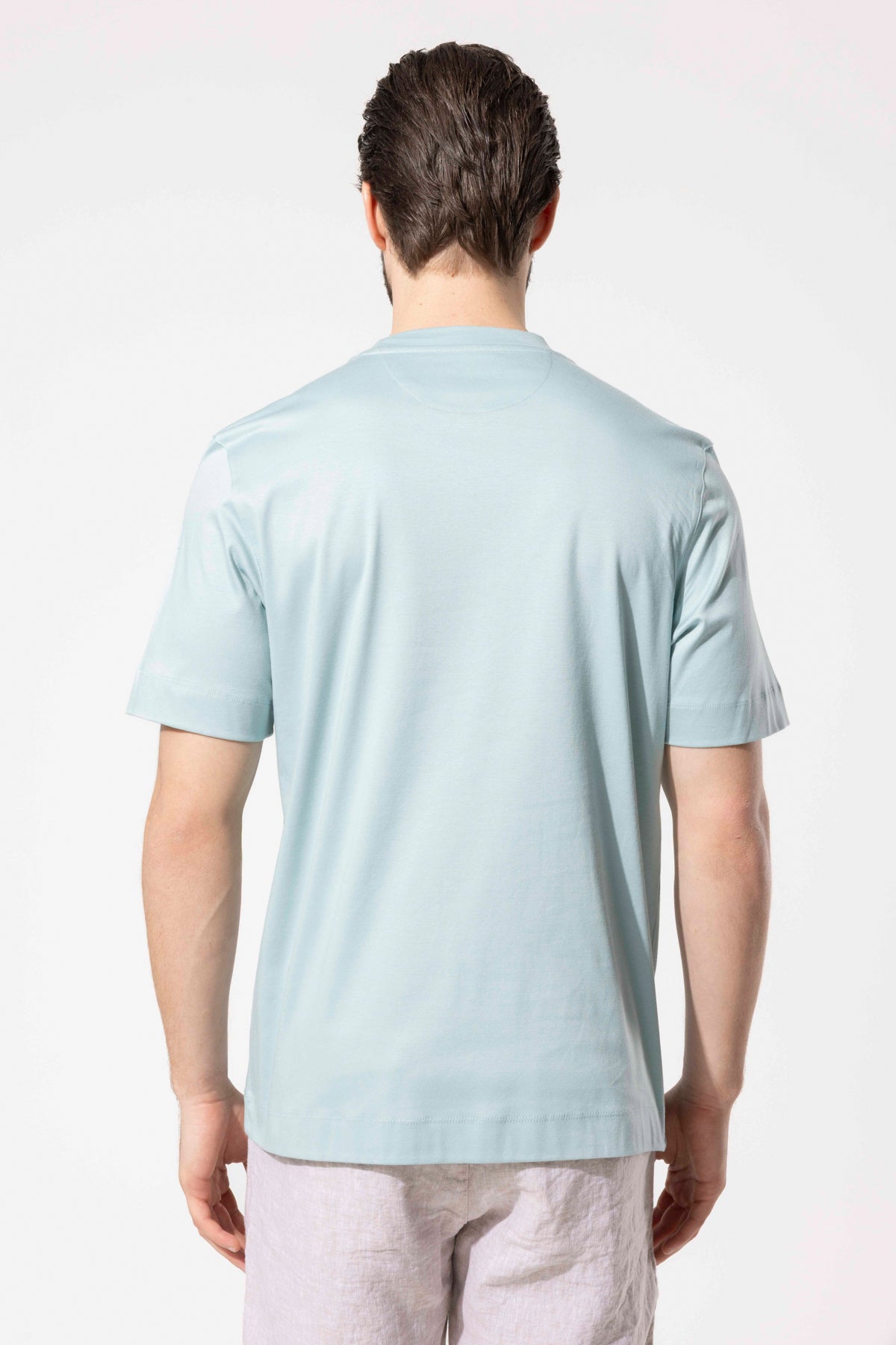 Bisiklet Yaka Merserize T-Shirt