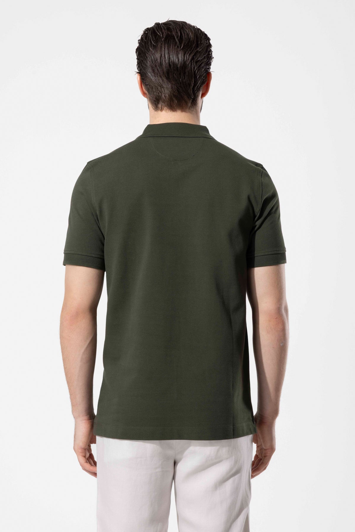 Fermuarlı Polo Yaka T-Shirt