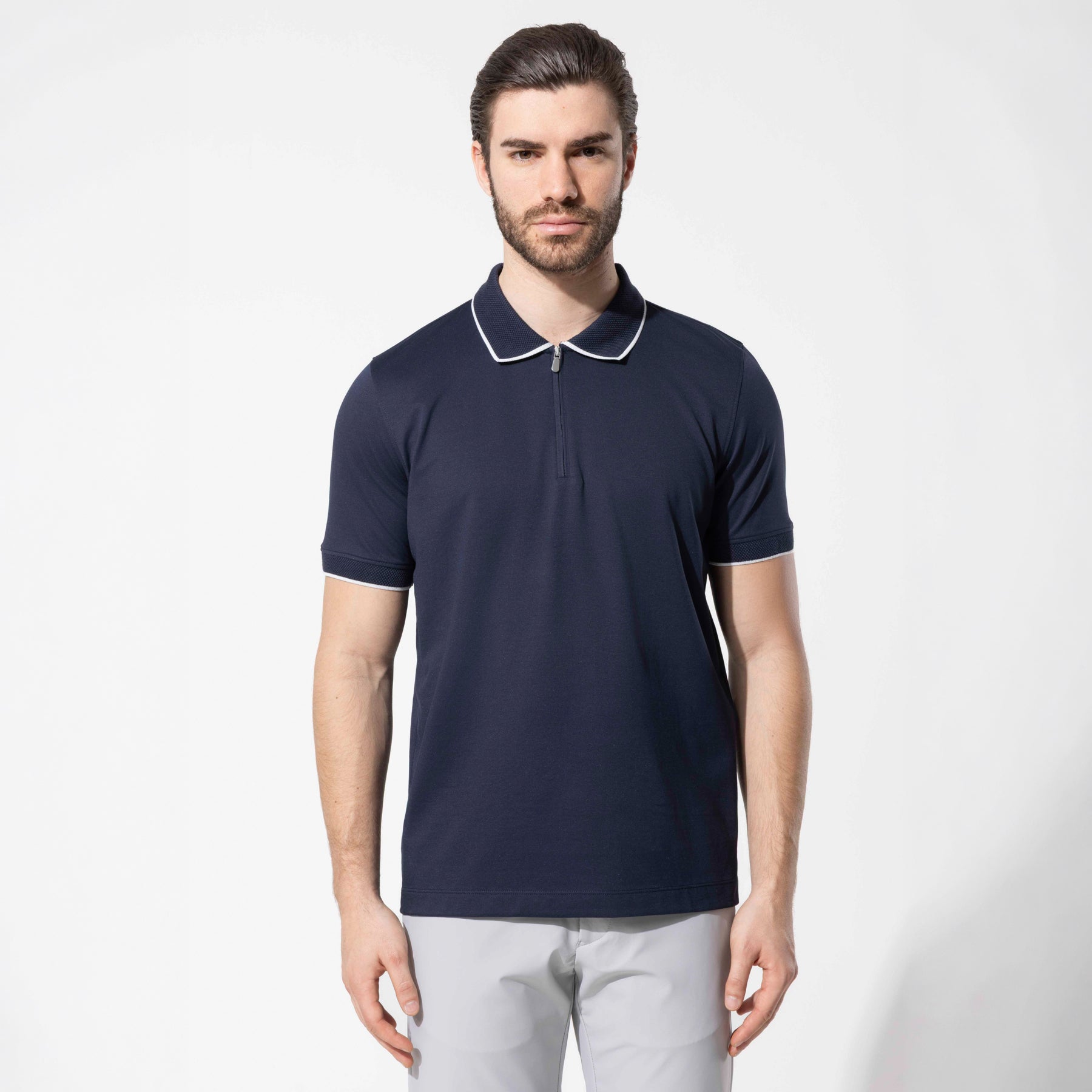 Fermuar Detaylı Polo T-Shirt