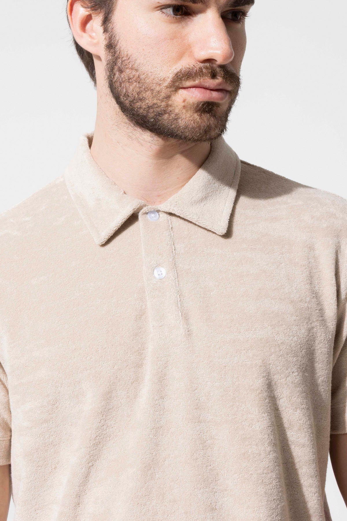 Havlu Dokulu Polo T-Shirt