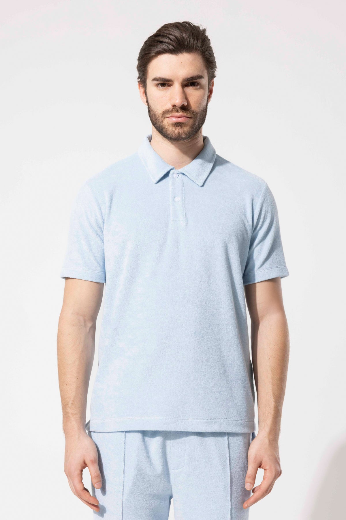 Havlu Dokulu Polo T-Shirt