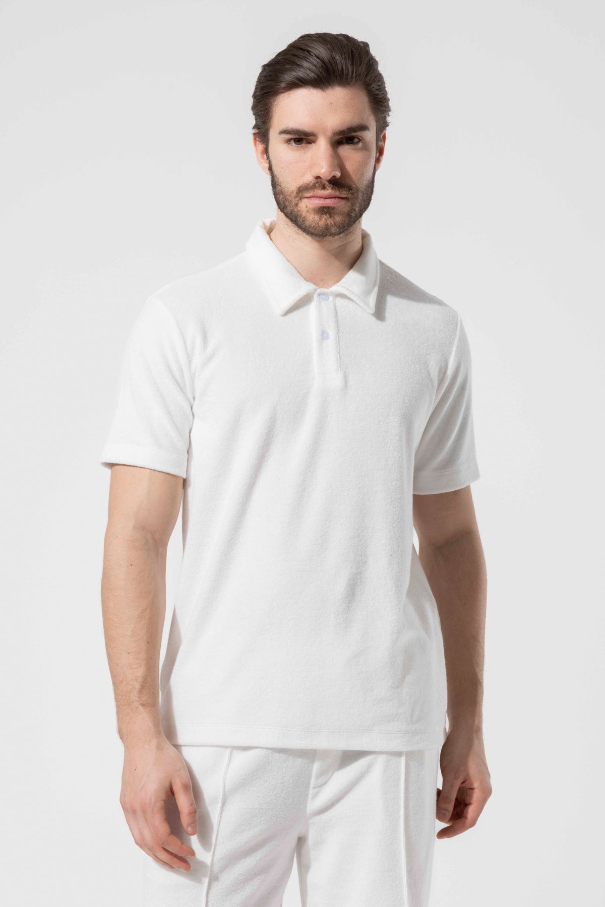 Havlu Dokulu Polo T-Shirt