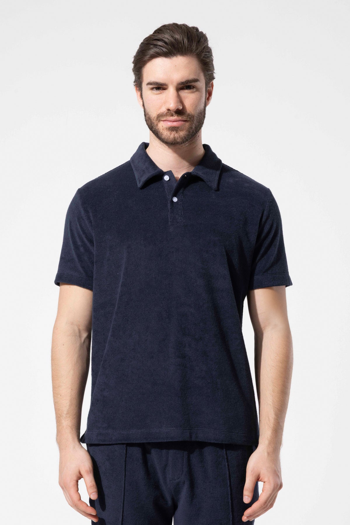 Havlu Dokulu Polo T-Shirt