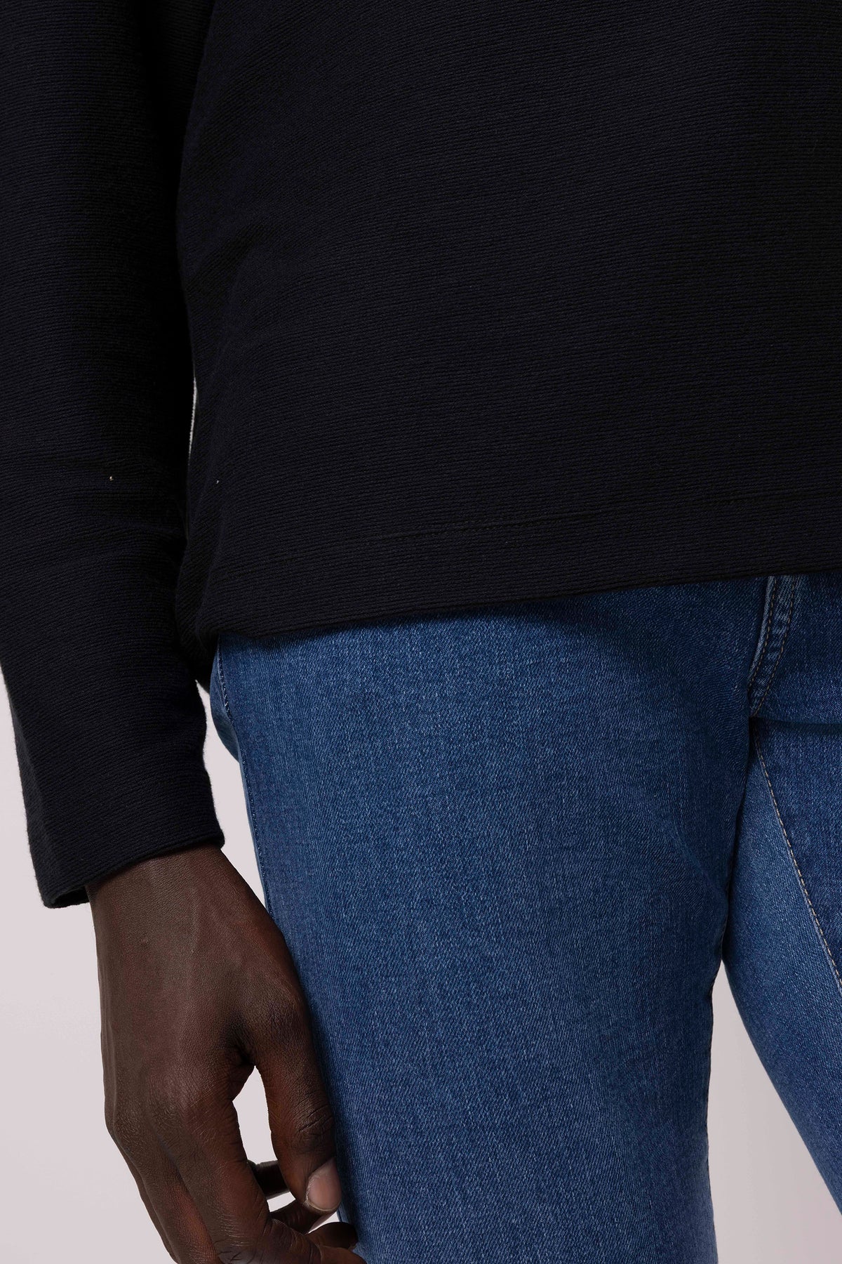 Bisiklet Yaka Sade Sweatshirt