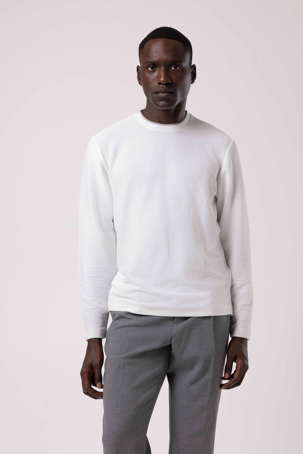 Bisiklet Yaka Sade Sweatshirt