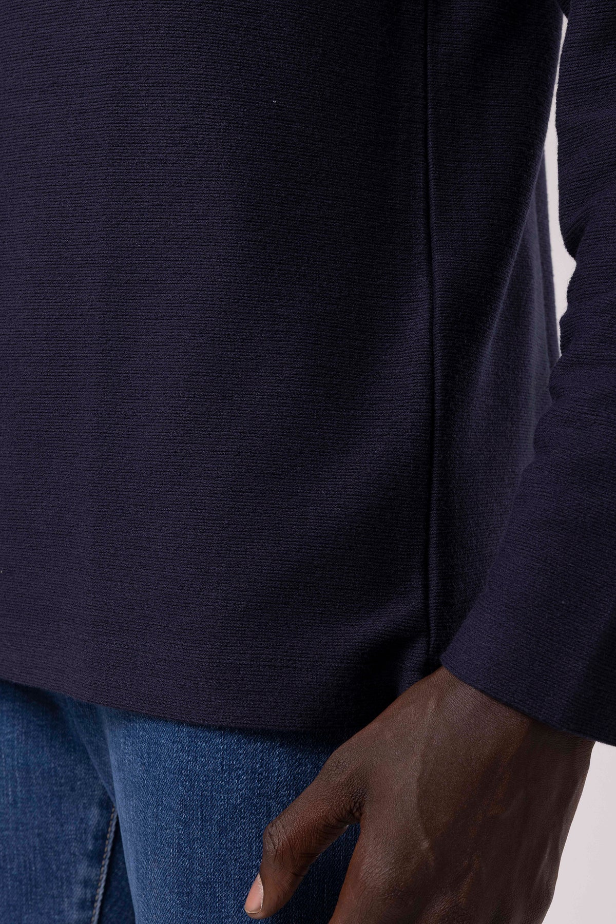 Bisiklet Yaka Sade Sweatshirt
