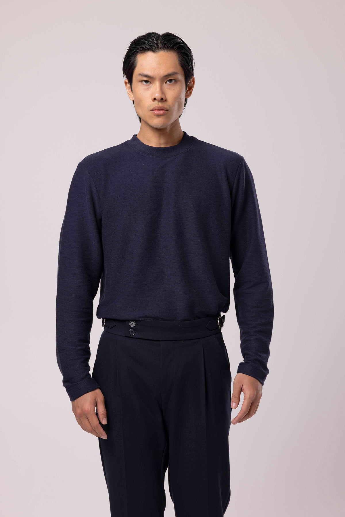 Bisiklet Yaka Uzun Kollu Sweatshirt