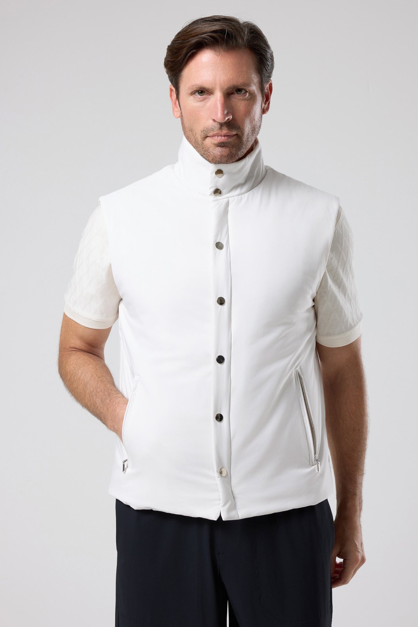 Fermuarlı Dik Yaka Yelek - YLK-7507-BEIGE-S - YLK-7507-BEIGE-S_21