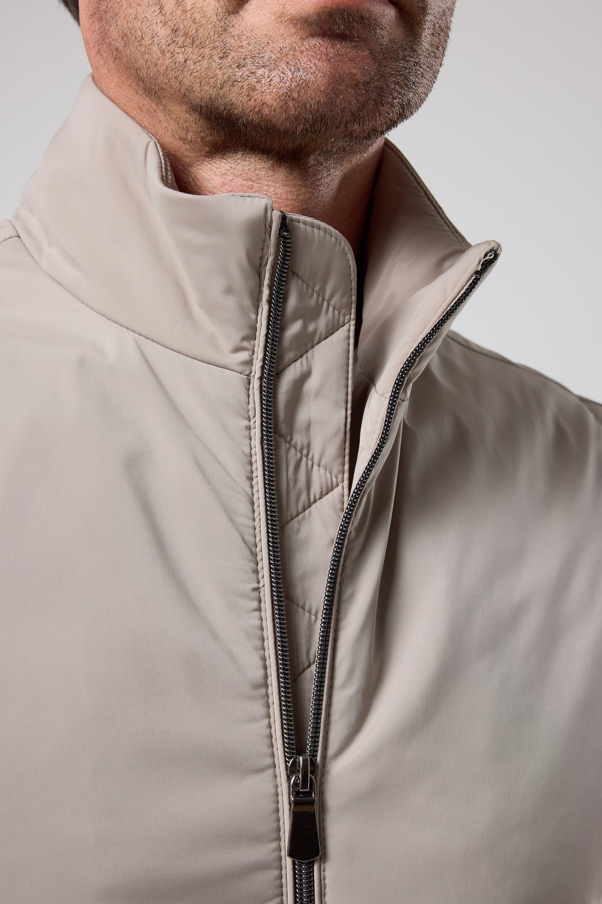 Fermuarlı Dik Yaka Yelek - YLK-7507-BEIGE-S - YLK-7507-BEIGE-S_6