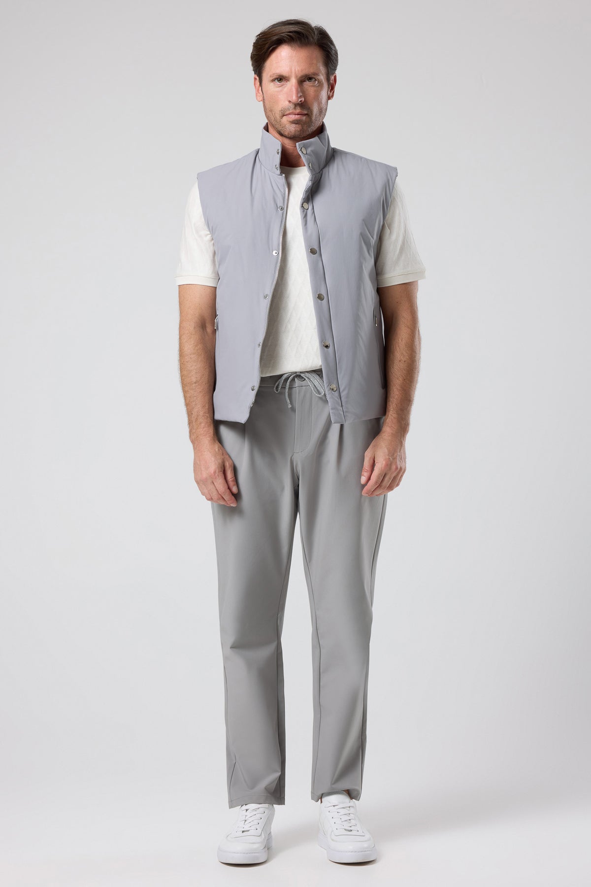 Düğmeli Dik Yaka Yelek - YLK-7508-BEIGE-S - YLK-7508-BEIGE-S_16