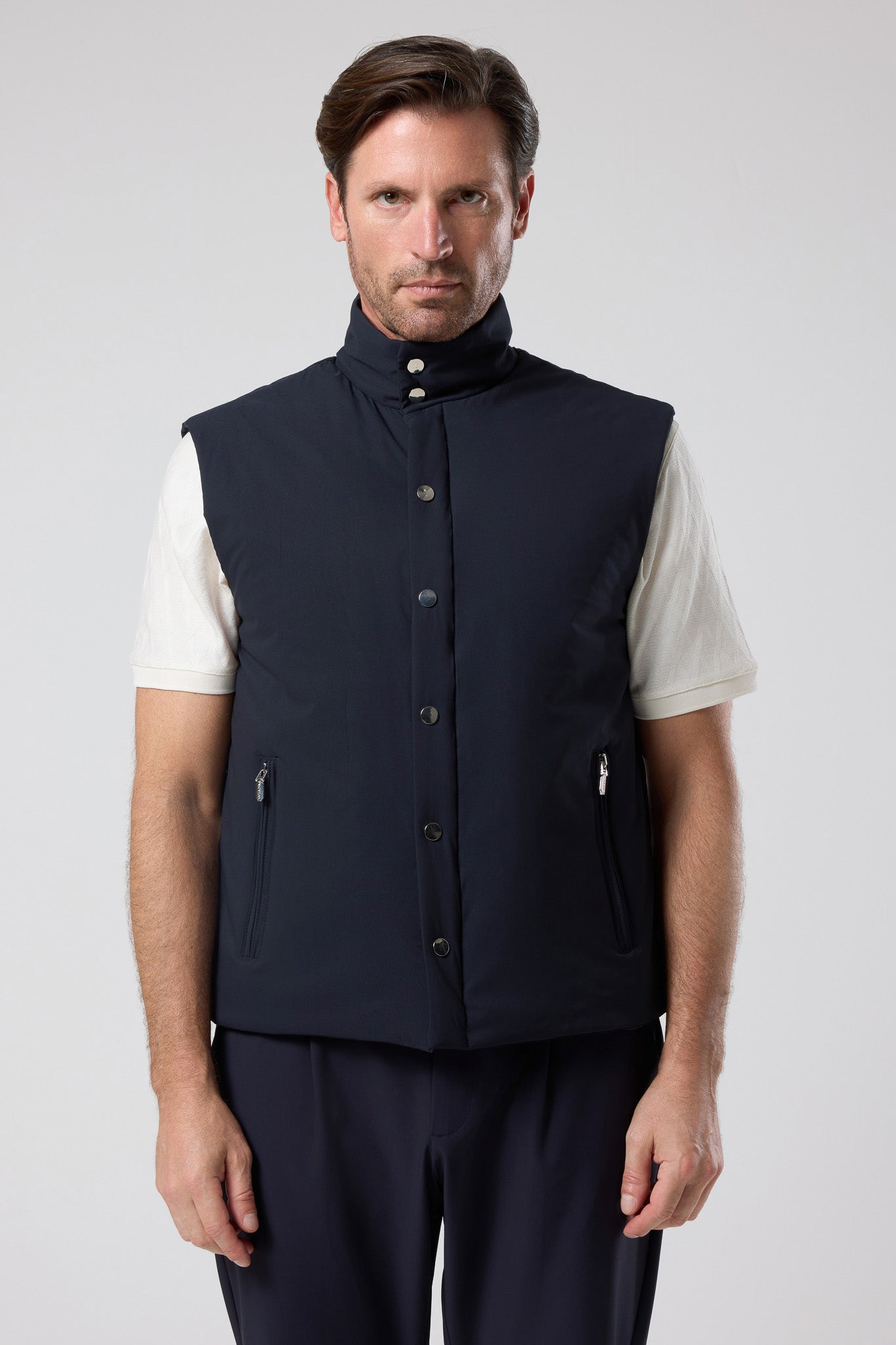 Düğmeli Dik Yaka Yelek - YLK-7508-BEIGE-S - YLK-7508-BEIGE-S_26