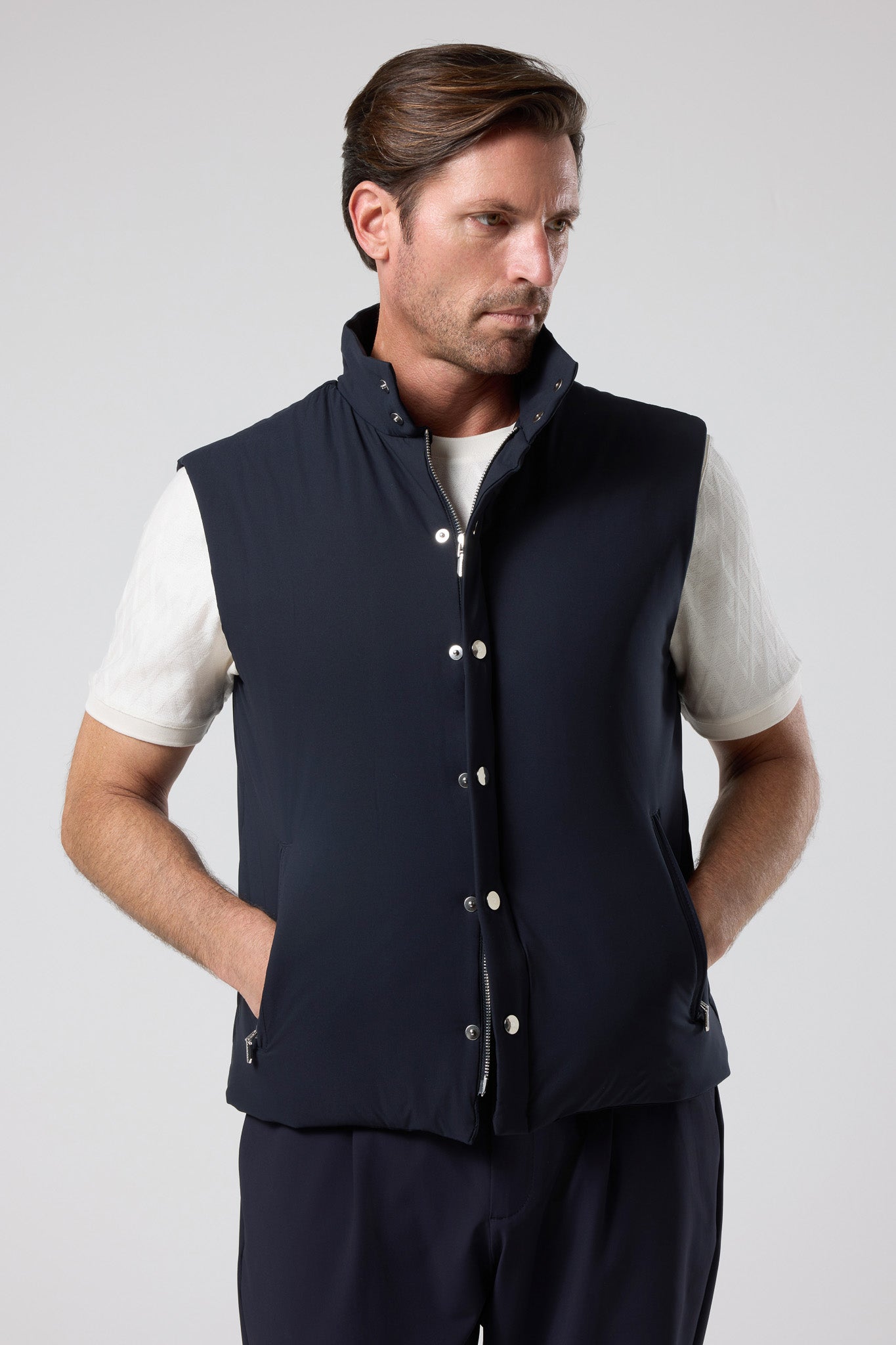 Düğmeli Dik Yaka Yelek - YLK-7508-BEIGE-S - YLK-7508-BEIGE-S_28