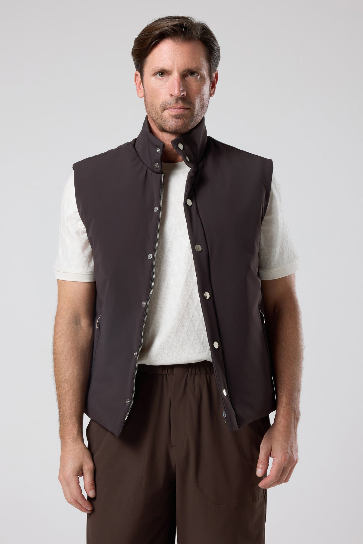 Düğmeli Dik Yaka Yelek - YLK-7508-BEIGE-S - YLK-7508-BEIGE-S_9