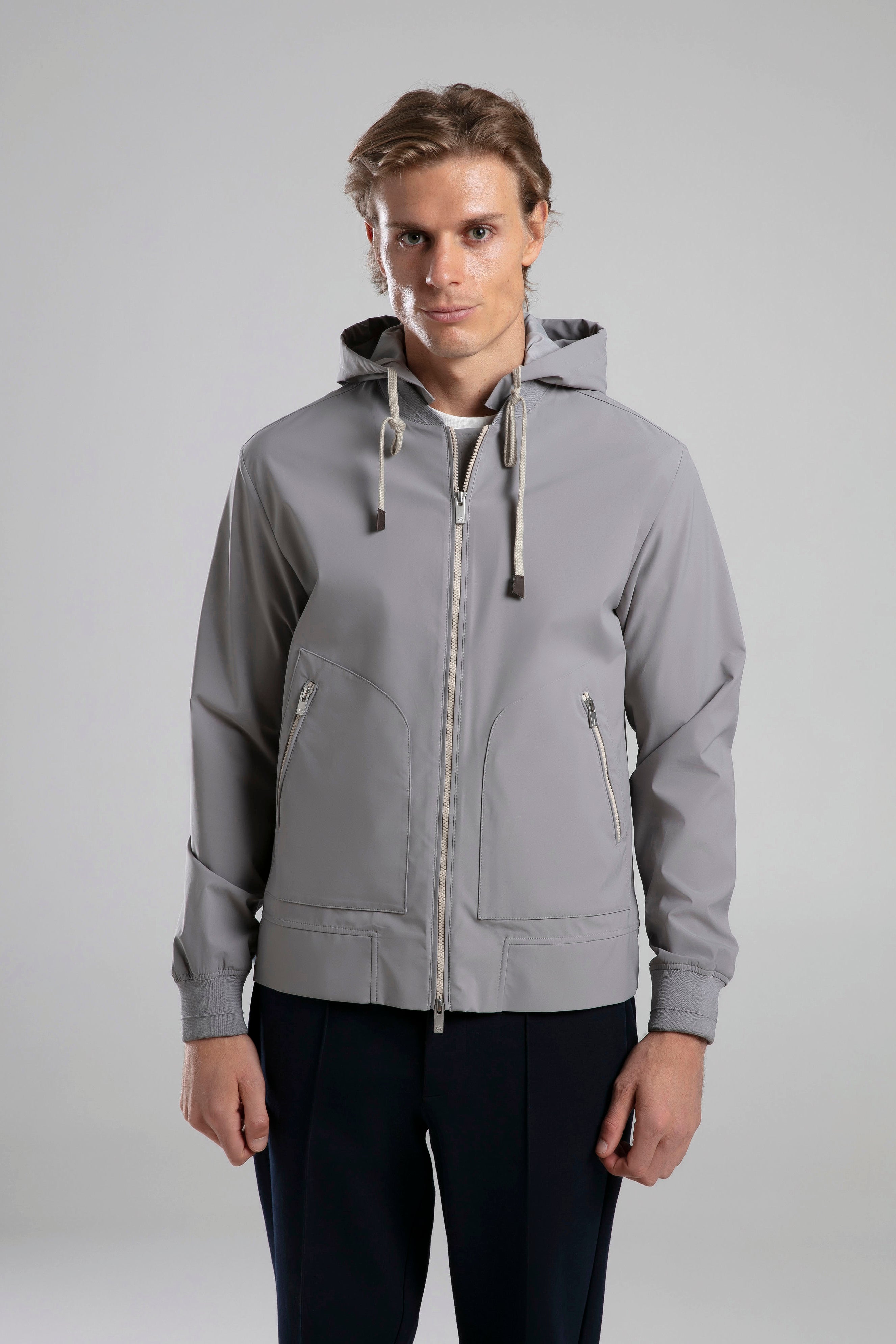 Kapüşonlu Fermuarlı Ceket