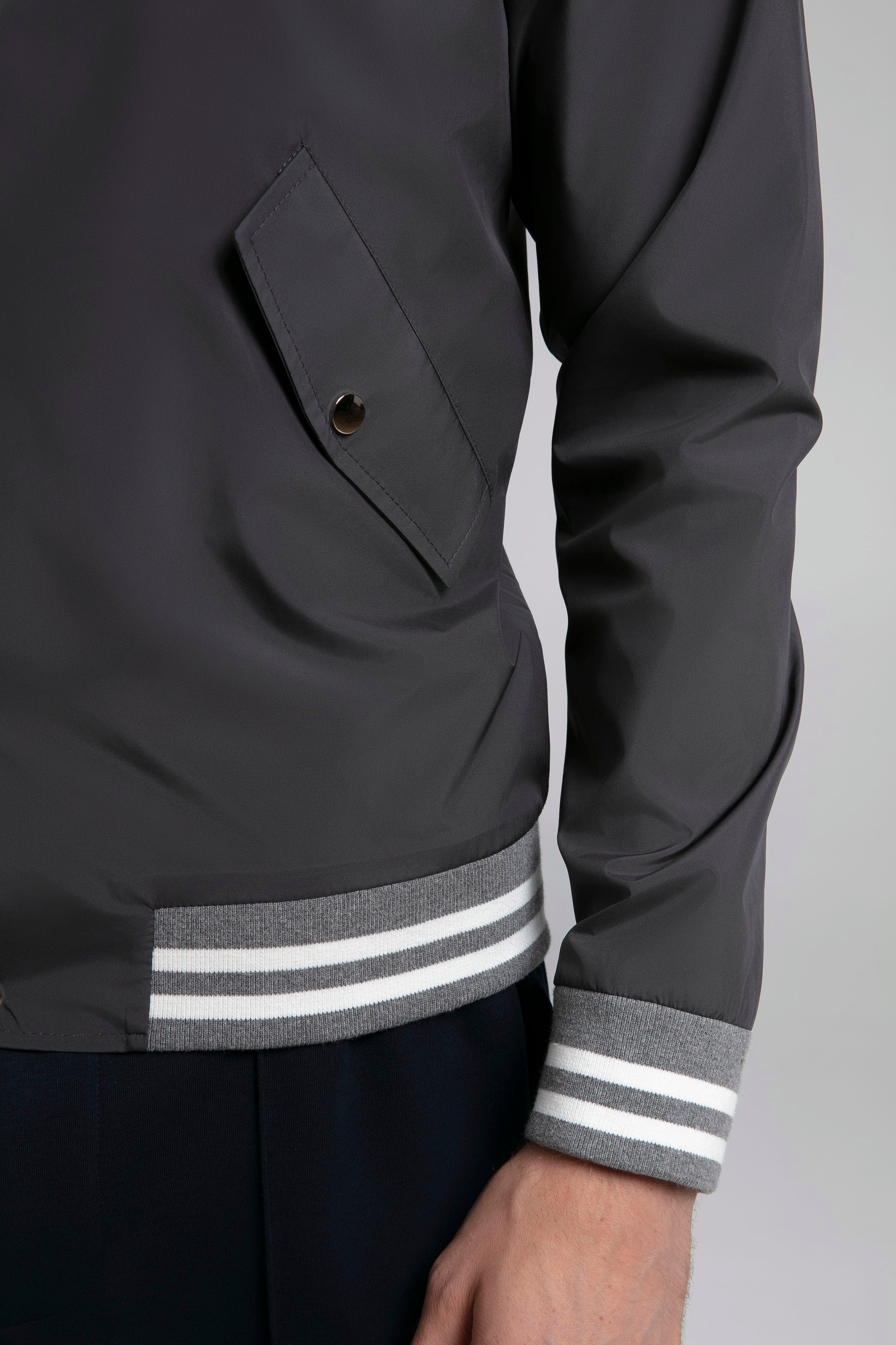 Çıtçıtlı Bomber Ceket - Kahverengi