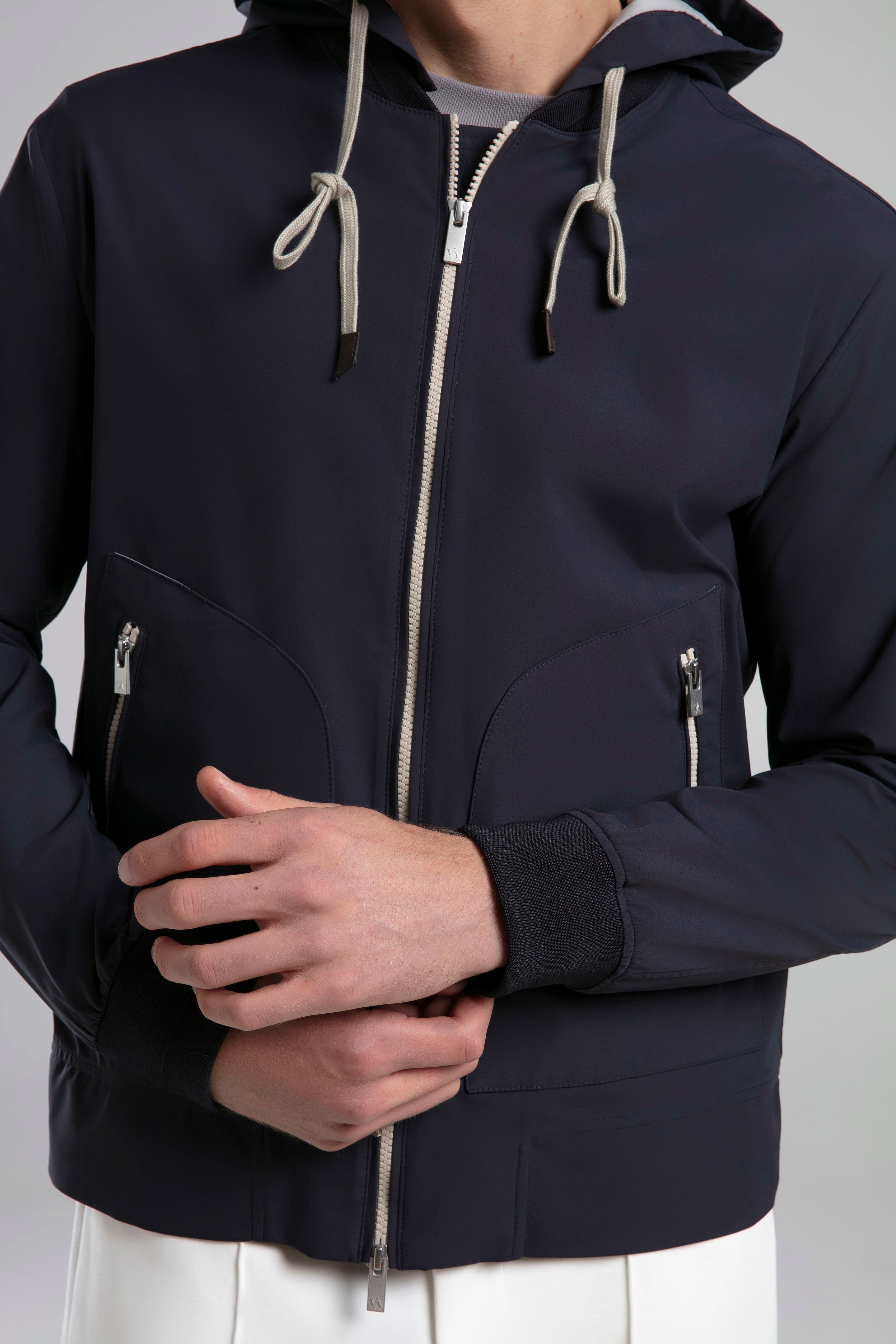 Kapüşonlu Fermuarlı Ceket