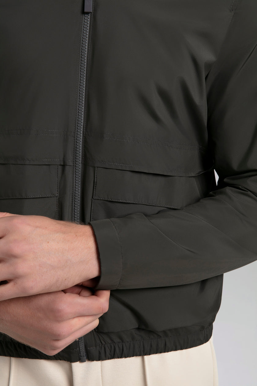 Kapüşonlu Fermuarlı Ceket