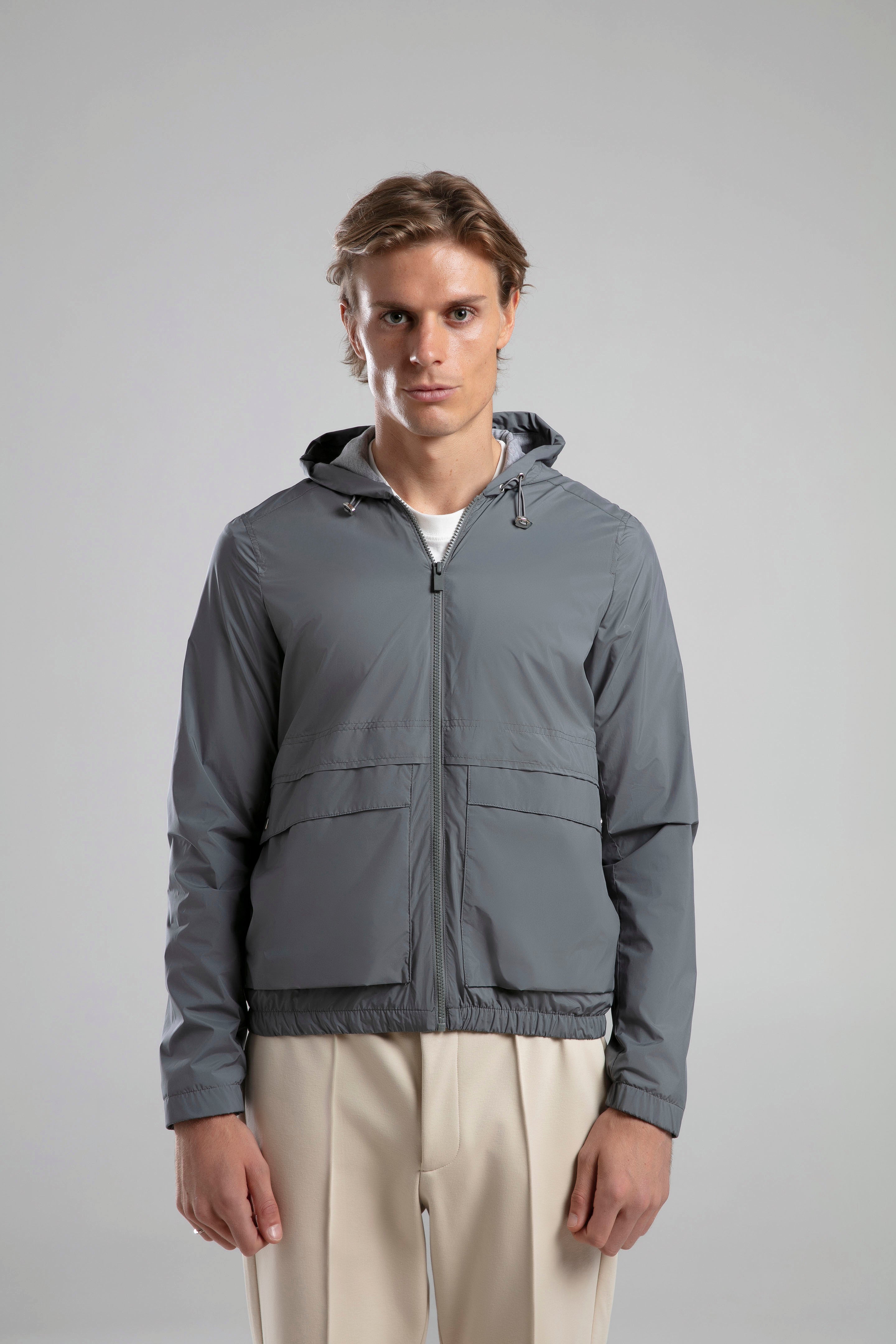 Kapüşonlu Fermuarlı Ceket