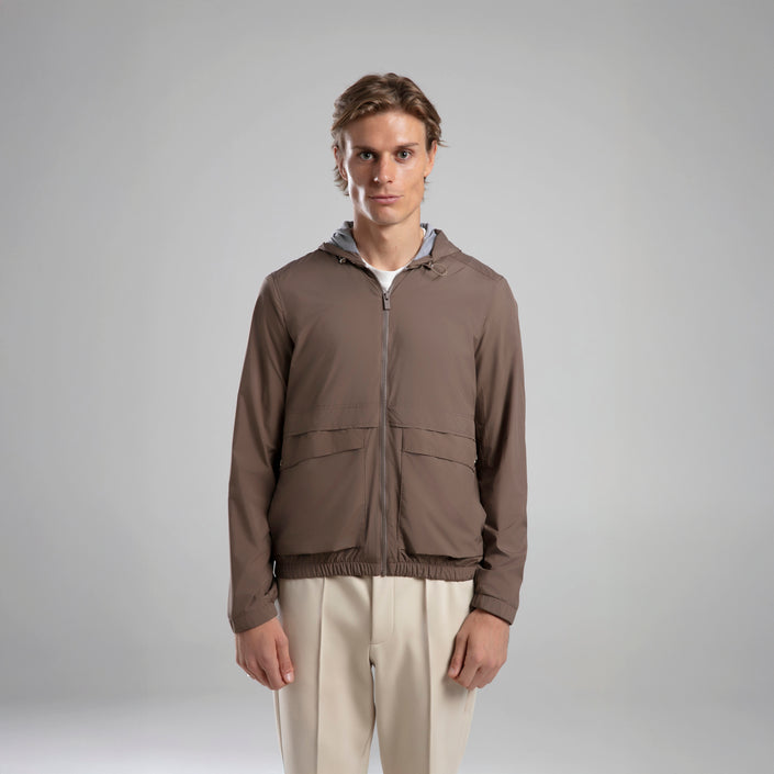 Kapüşonlu Fermuarlı Ceket