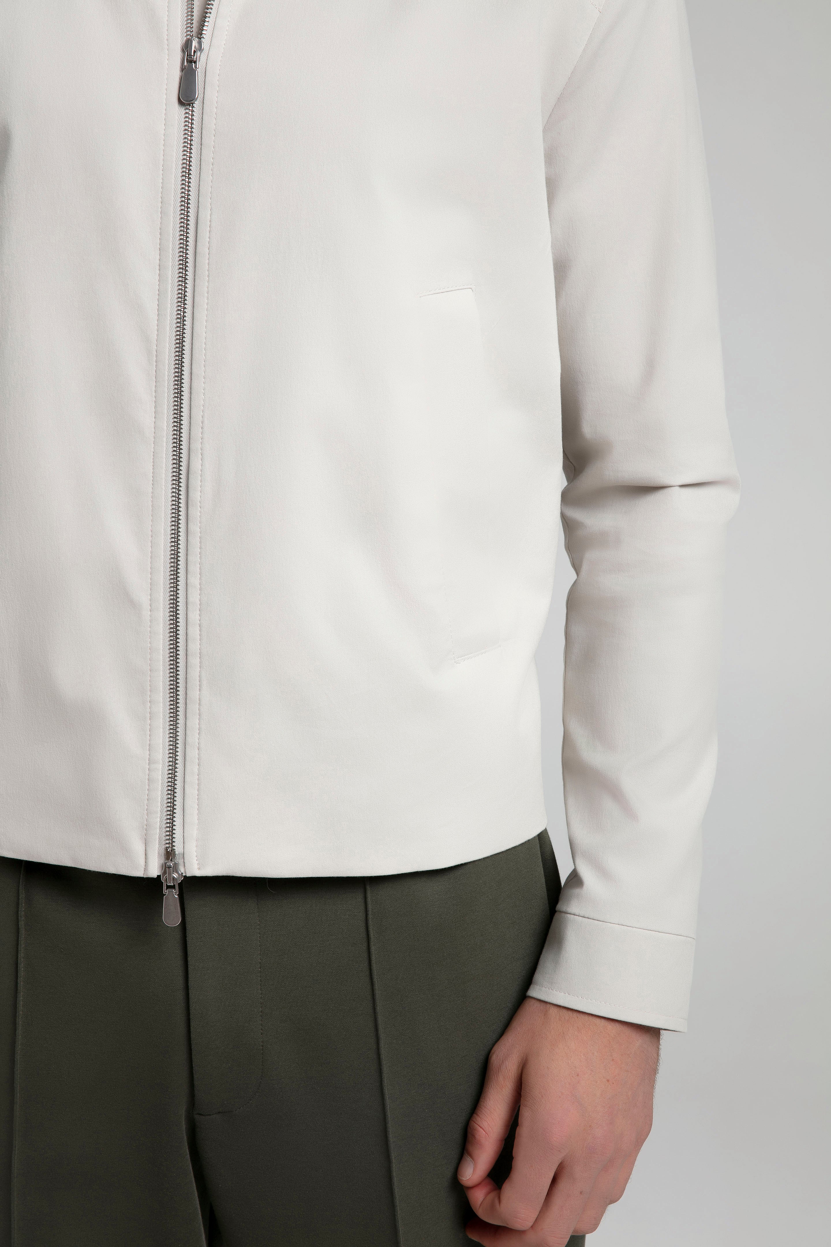 Klasik Yakalı Fermuarlı Ceket