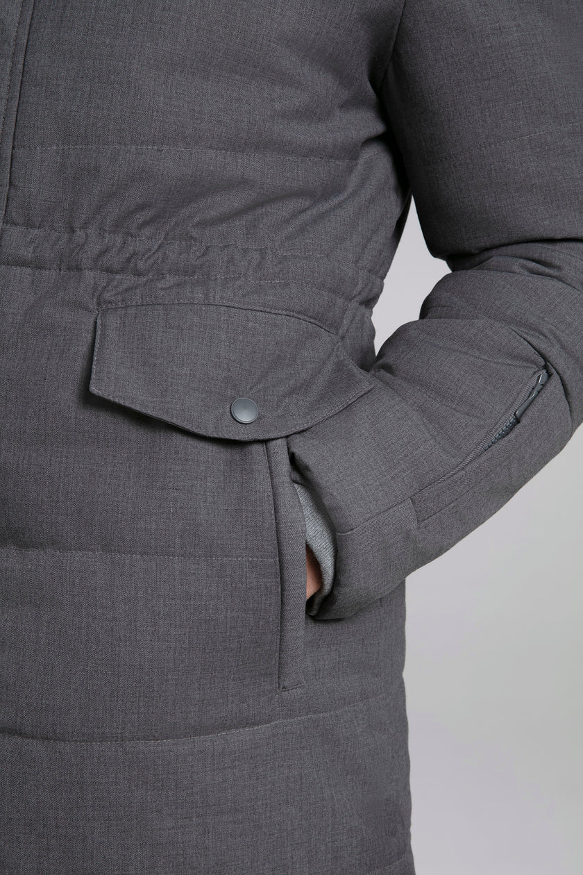 Kapüşonlu Uzun Ceket