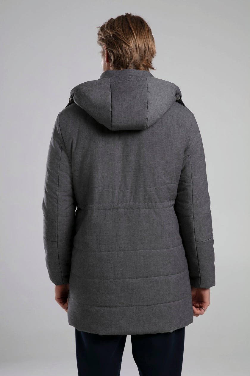 Kapüşonlu Uzun Ceket