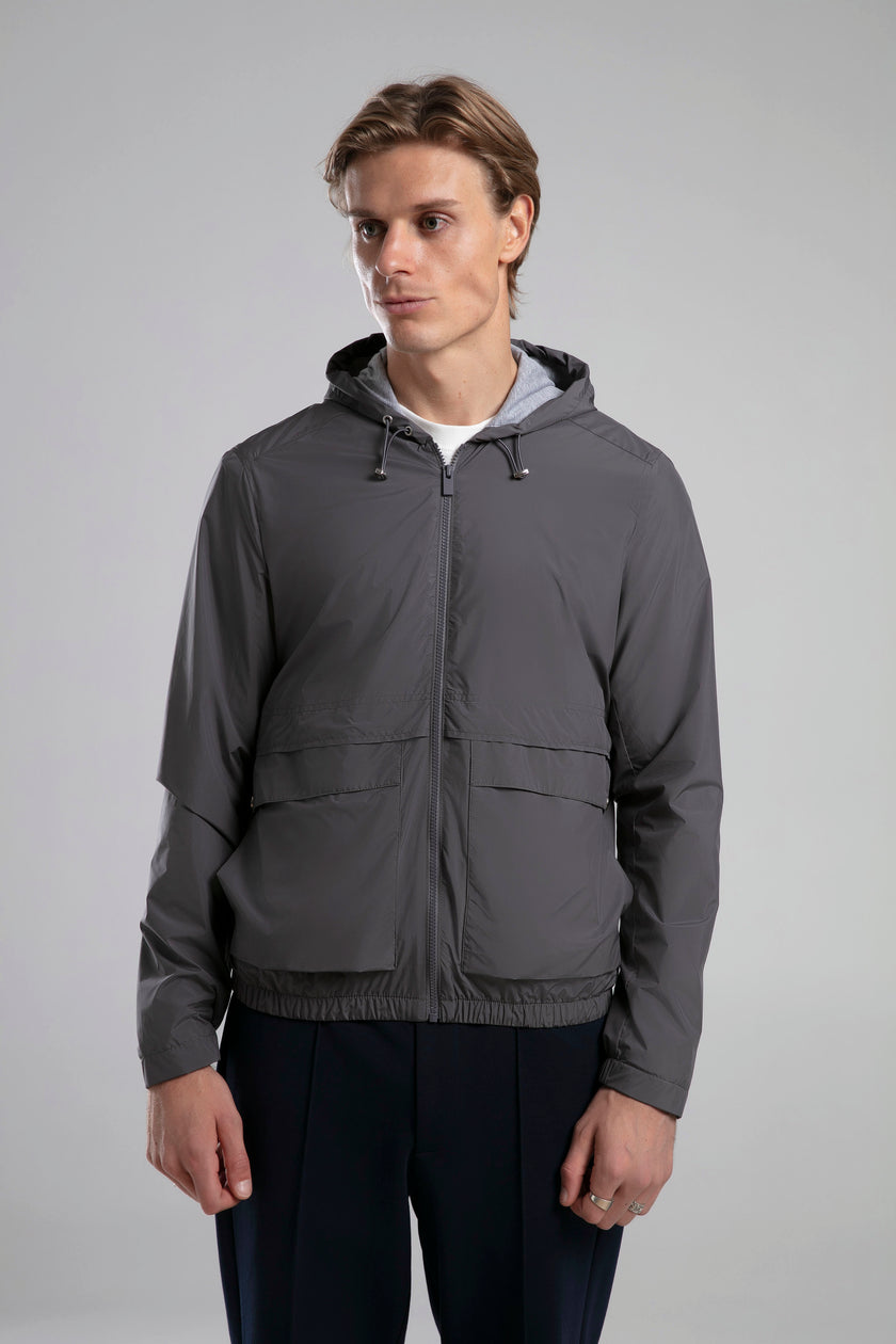 Kapüşonlu Fermuarlı Ceket