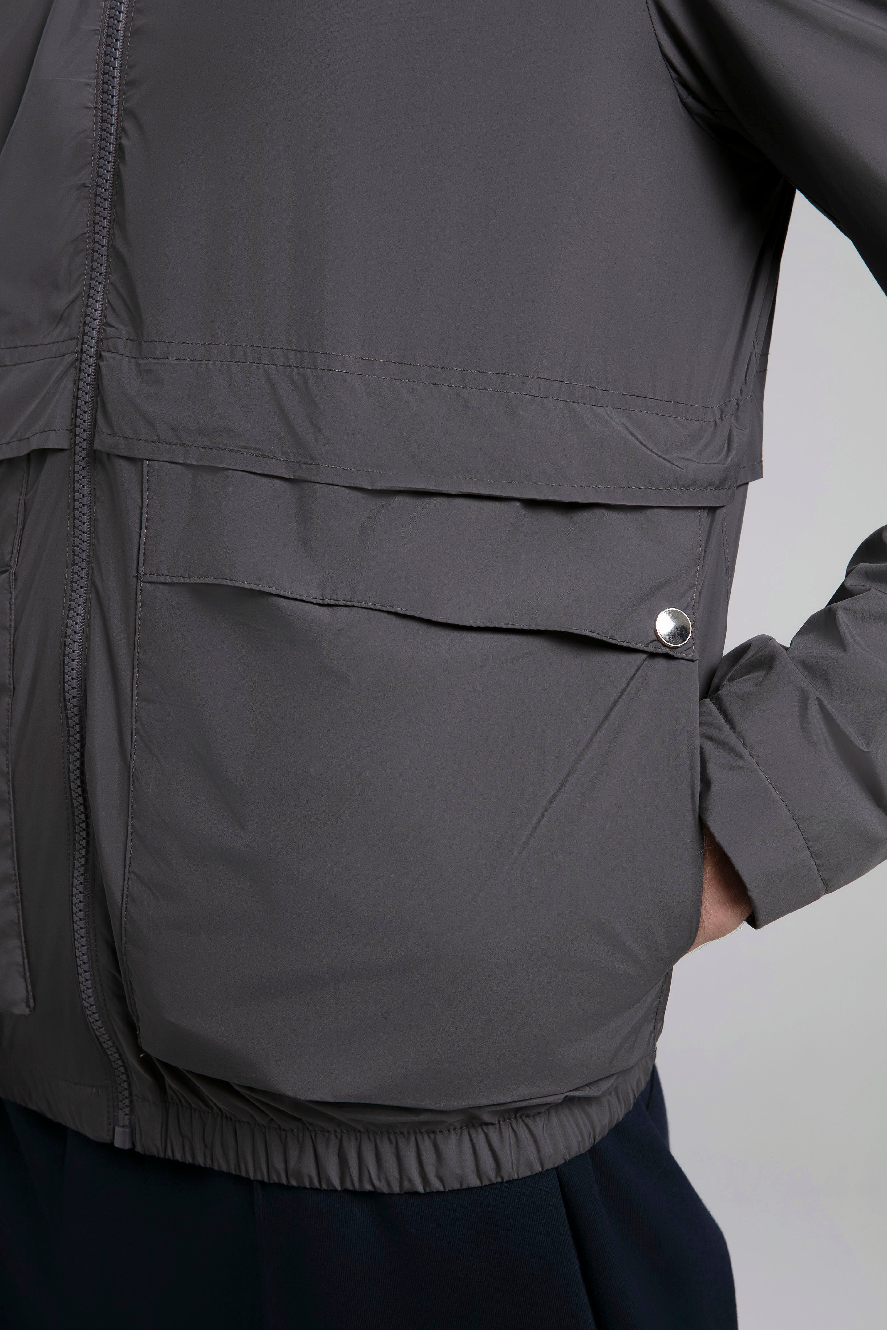 Kapüşonlu Fermuarlı Ceket