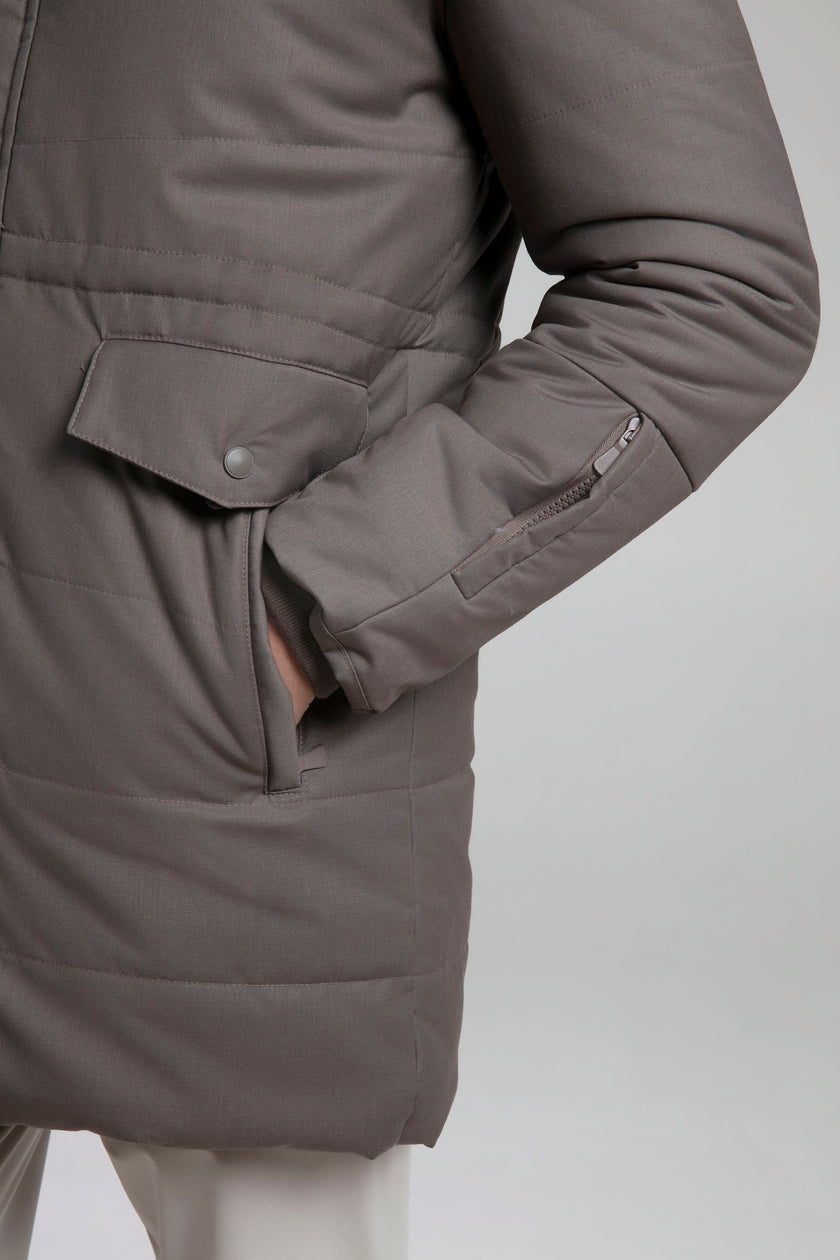 Kapüşonlu Uzun Ceket