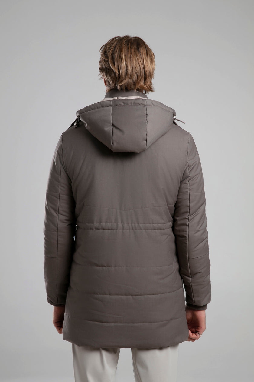 Kapüşonlu Uzun Ceket