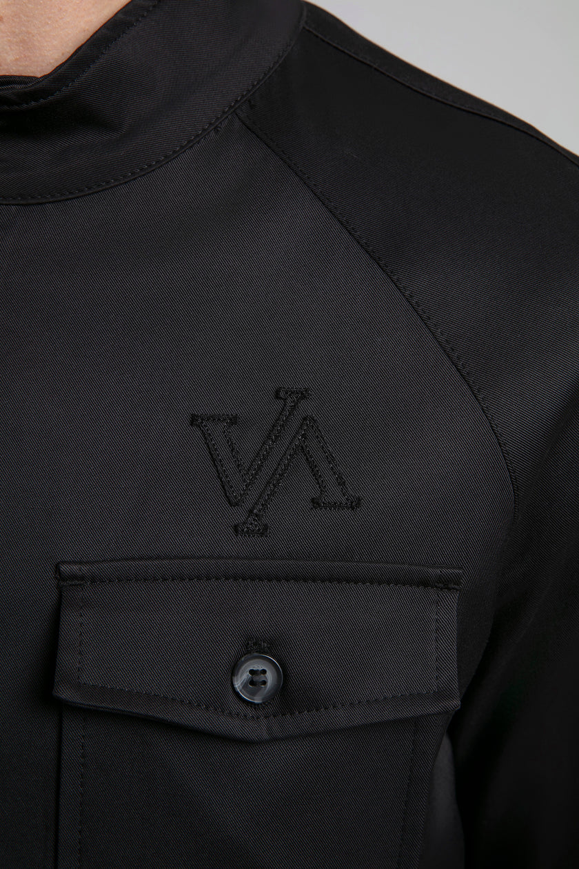 Dik Yaka Cep Detaylı Ceket