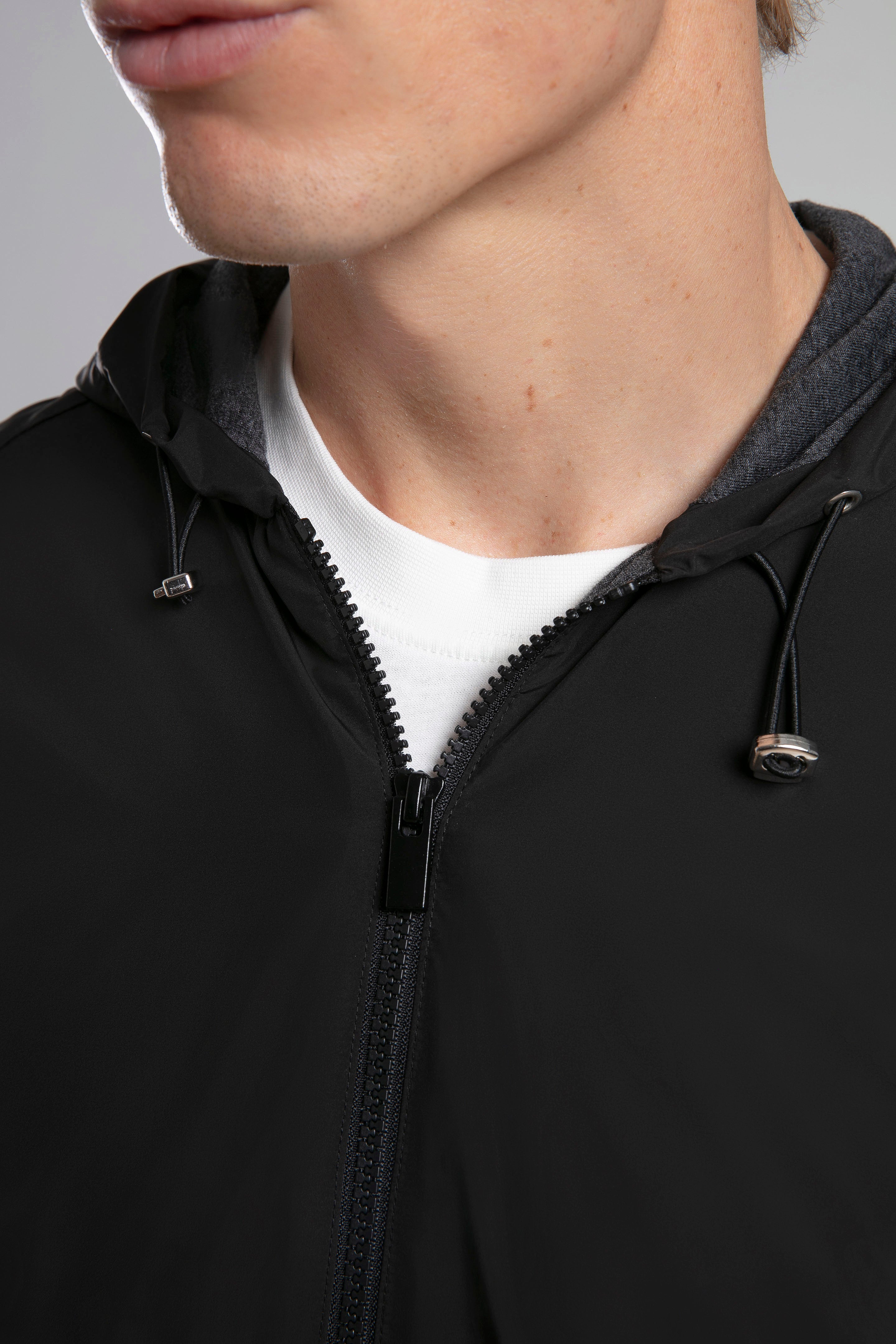 Kapüşonlu Fermuarlı Ceket