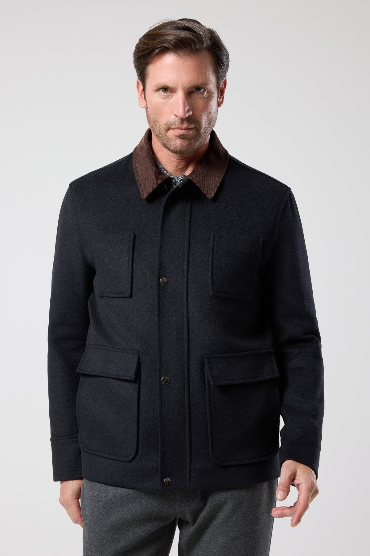 Cep Detaylı Gömlek Ceket - CKT-5026-BLACK-S - CKT-5026-BLACK-S_2