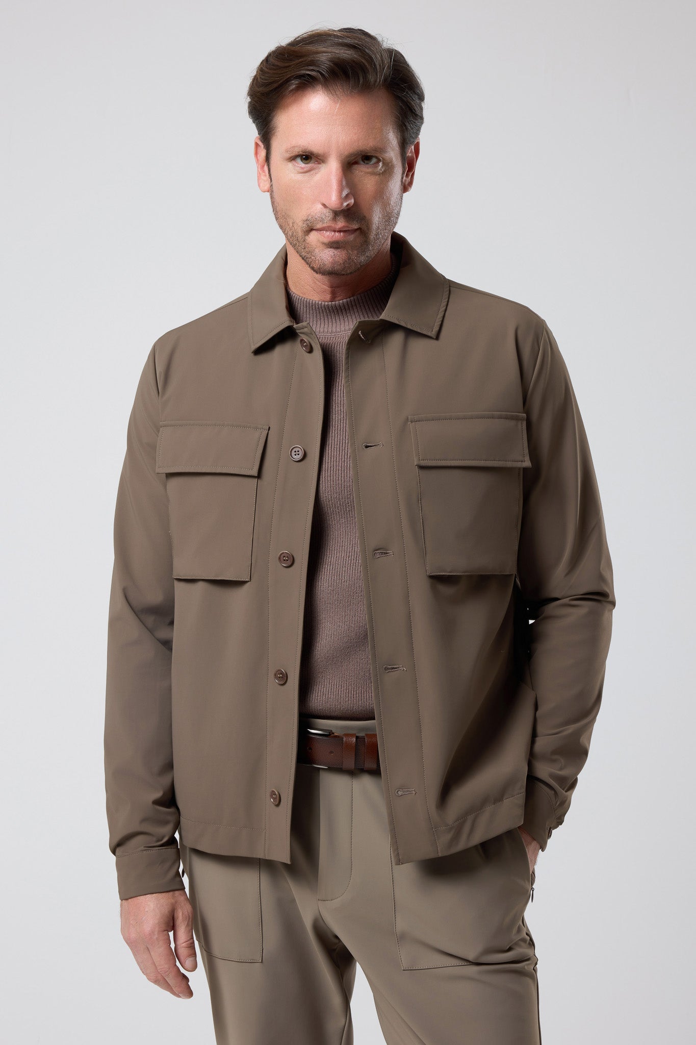 Dik Yaka Fermuarlı Ceket - CKT-5032-BEIGE-S - CKT-5032-BEIGE-S_11