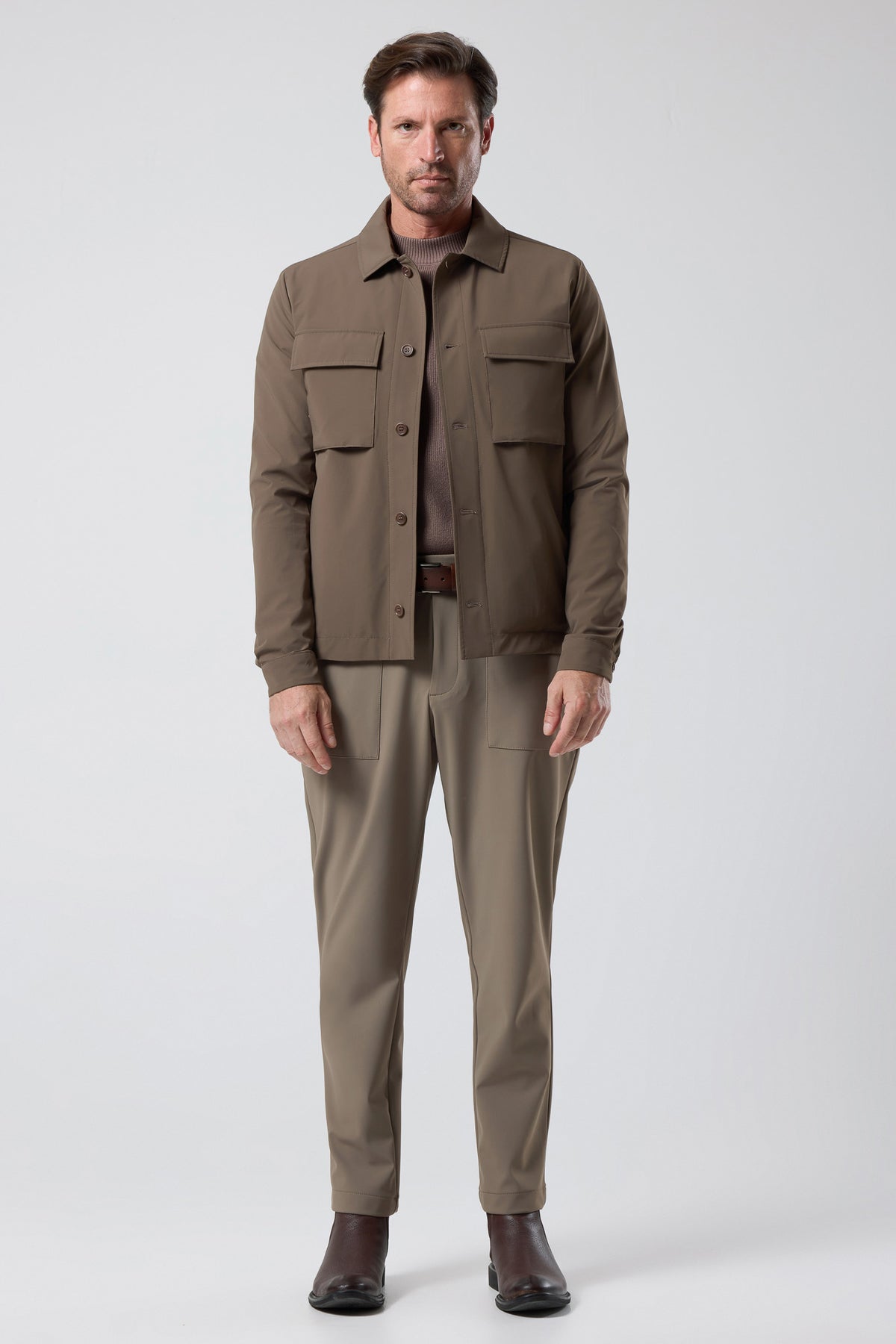 Dik Yaka Fermuarlı Ceket - CKT-5032-BEIGE-S - CKT-5032-BEIGE-S_9