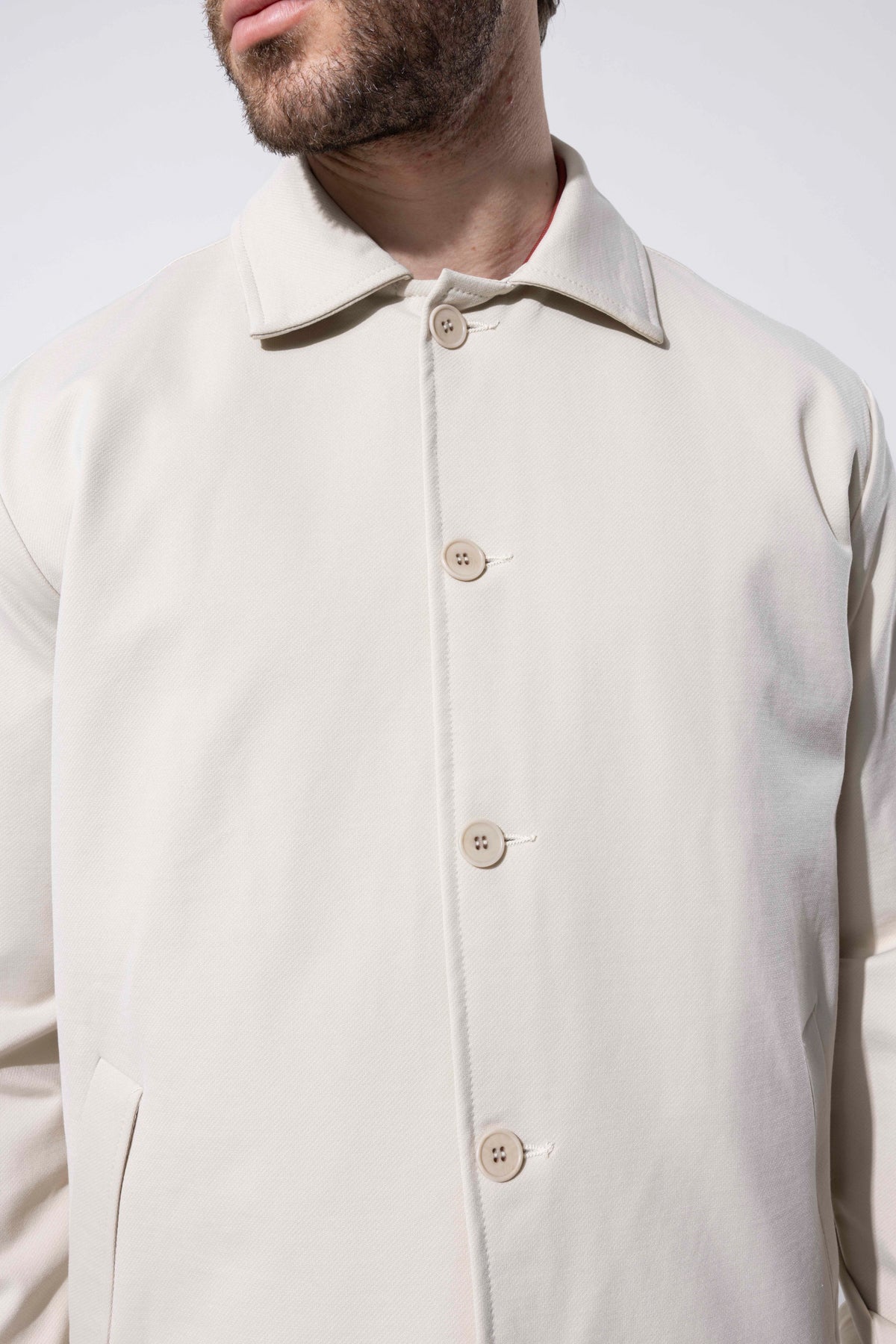 Minimal Tasarımlı Modern Erkek Ceket - Bej