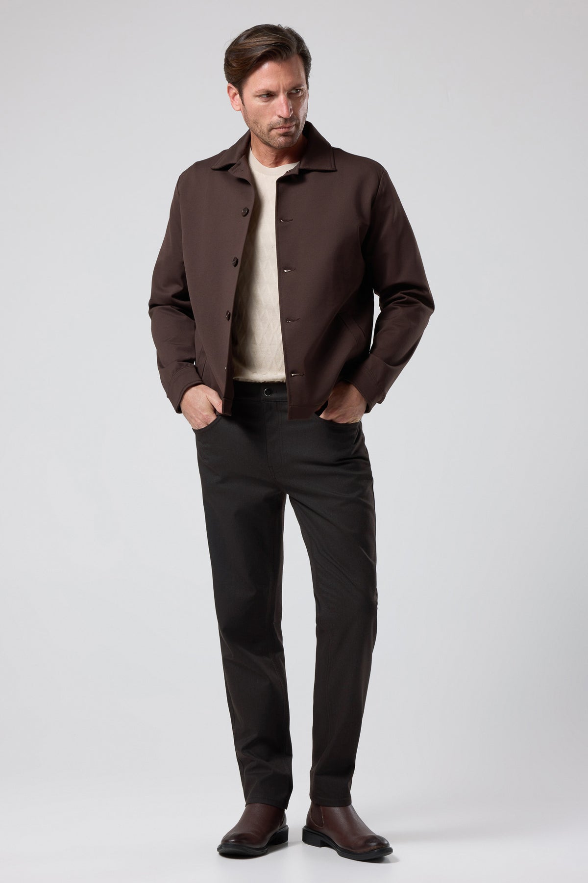 Düğmeli Klasik Yaka Ceket - CKT-5033-BEIGE-S - CKT-5033-BEIGE-S_18
