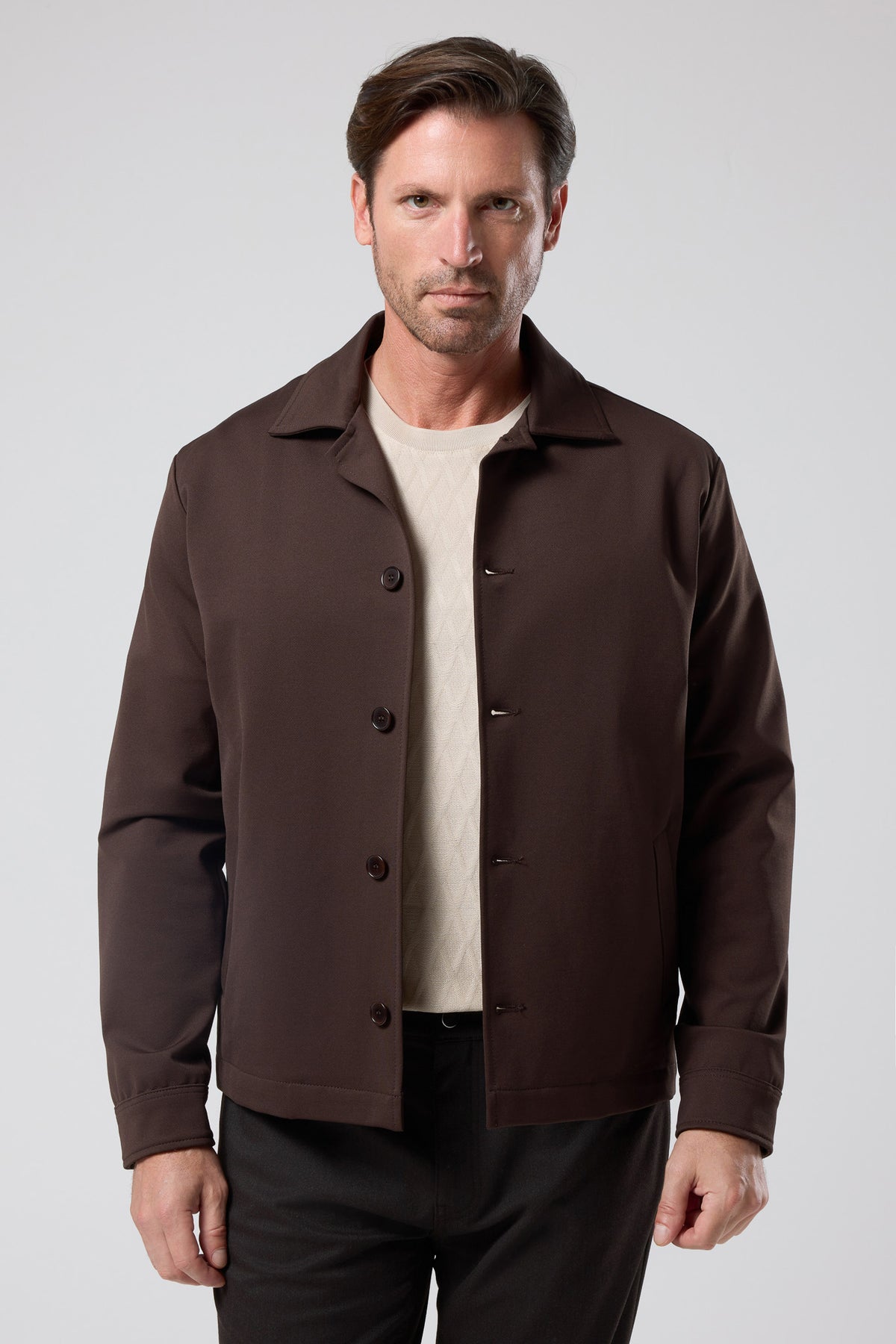 Düğmeli Klasik Yaka Ceket - CKT-5033-BEIGE-S - CKT-5033-BEIGE-S_19