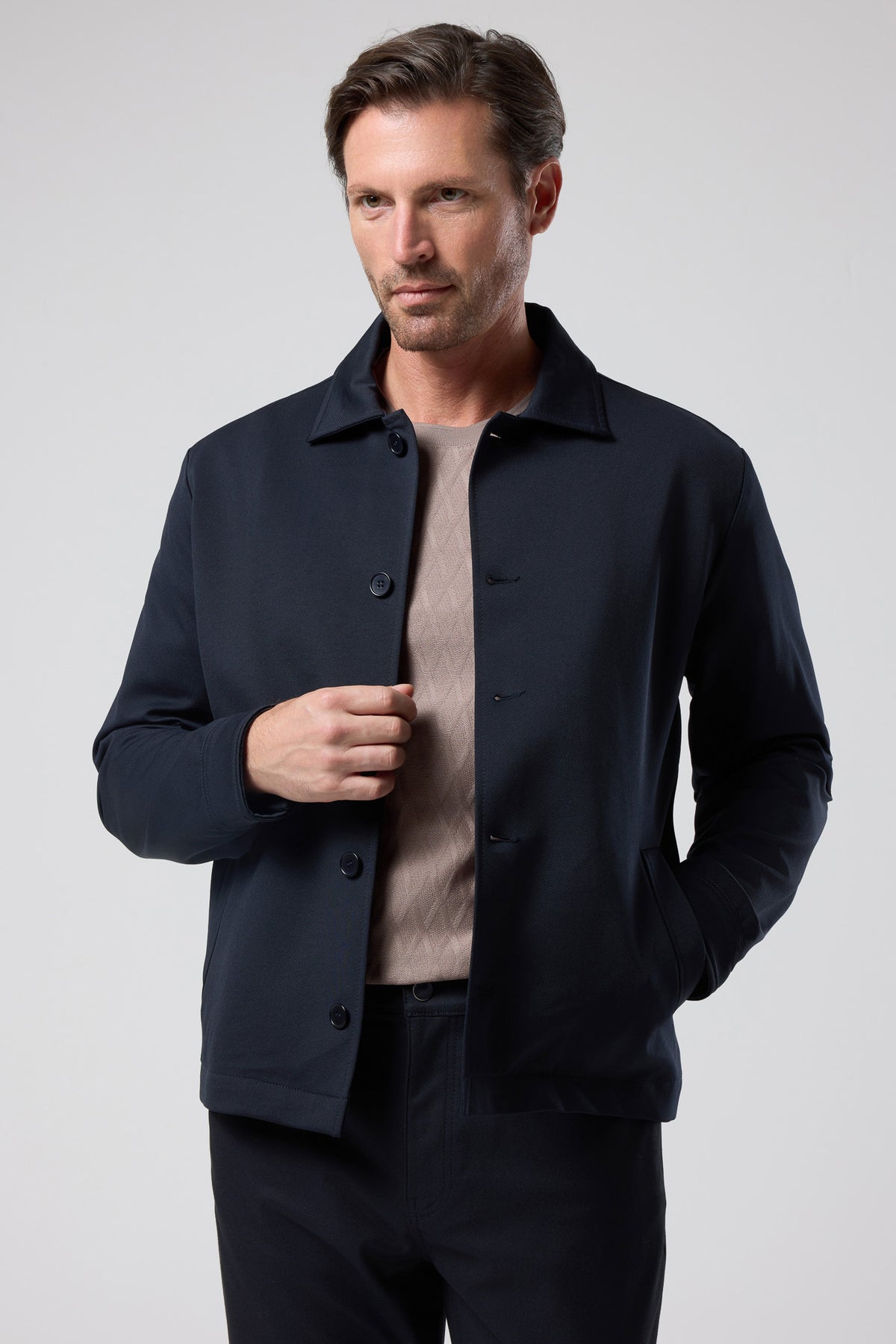 Düğmeli Klasik Yaka Ceket - CKT-5033-BEIGE-S - CKT-5033-BEIGE-S_27