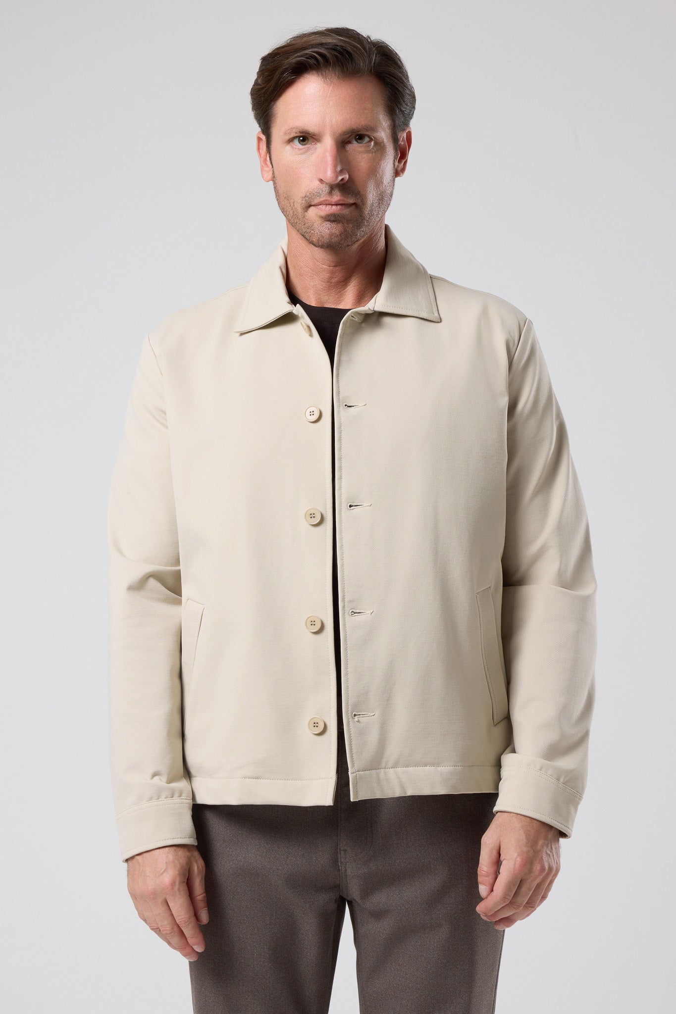 Düğmeli Klasik Yaka Ceket - CKT-5033-BEIGE-S - CKT-5033-BEIGE-S_2