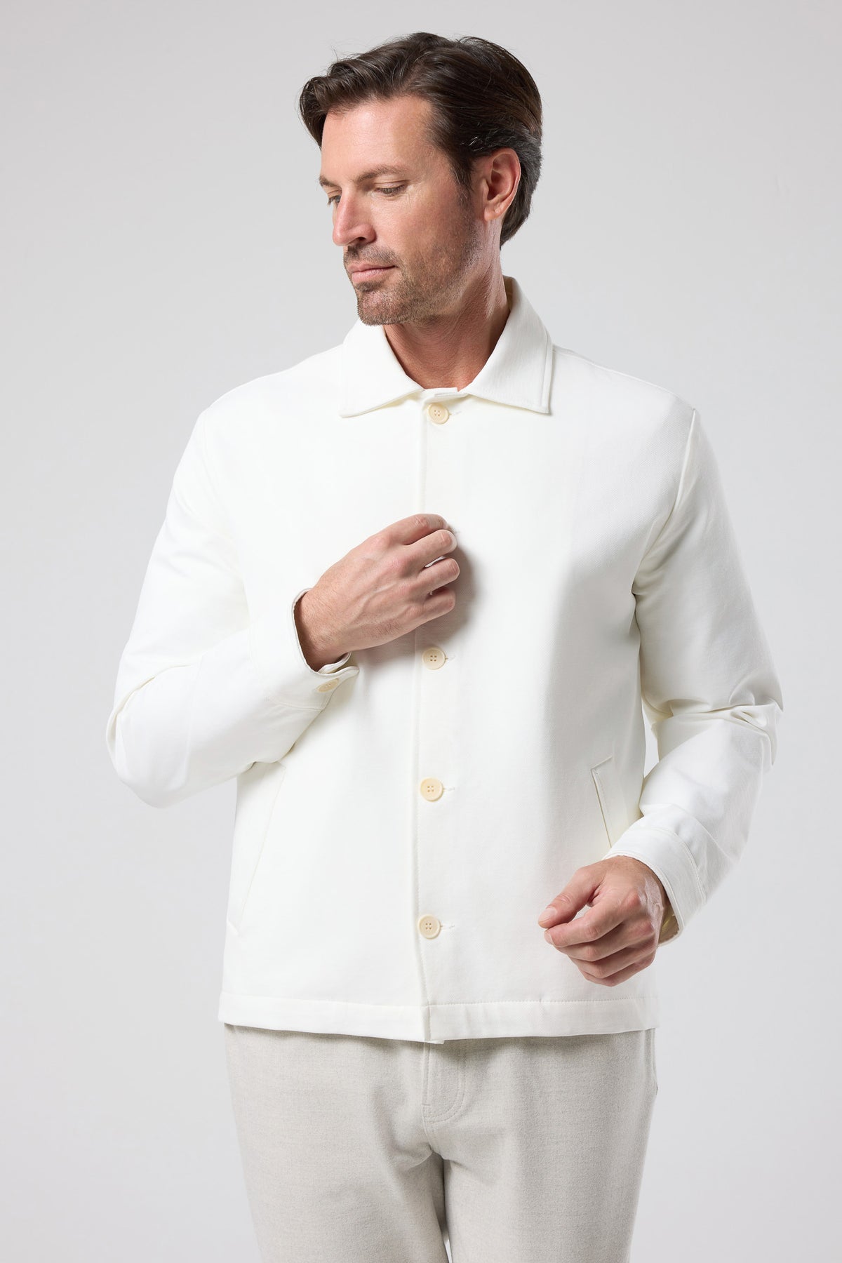 Düğmeli Klasik Yaka Ceket - CKT-5033-BEIGE-S - CKT-5033-BEIGE-S_41