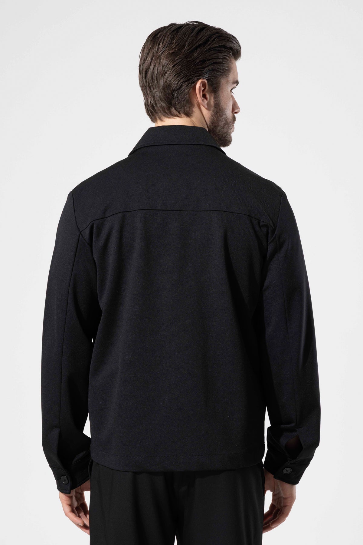Minimal Tasarımlı Modern Erkek Ceket - Siyah
