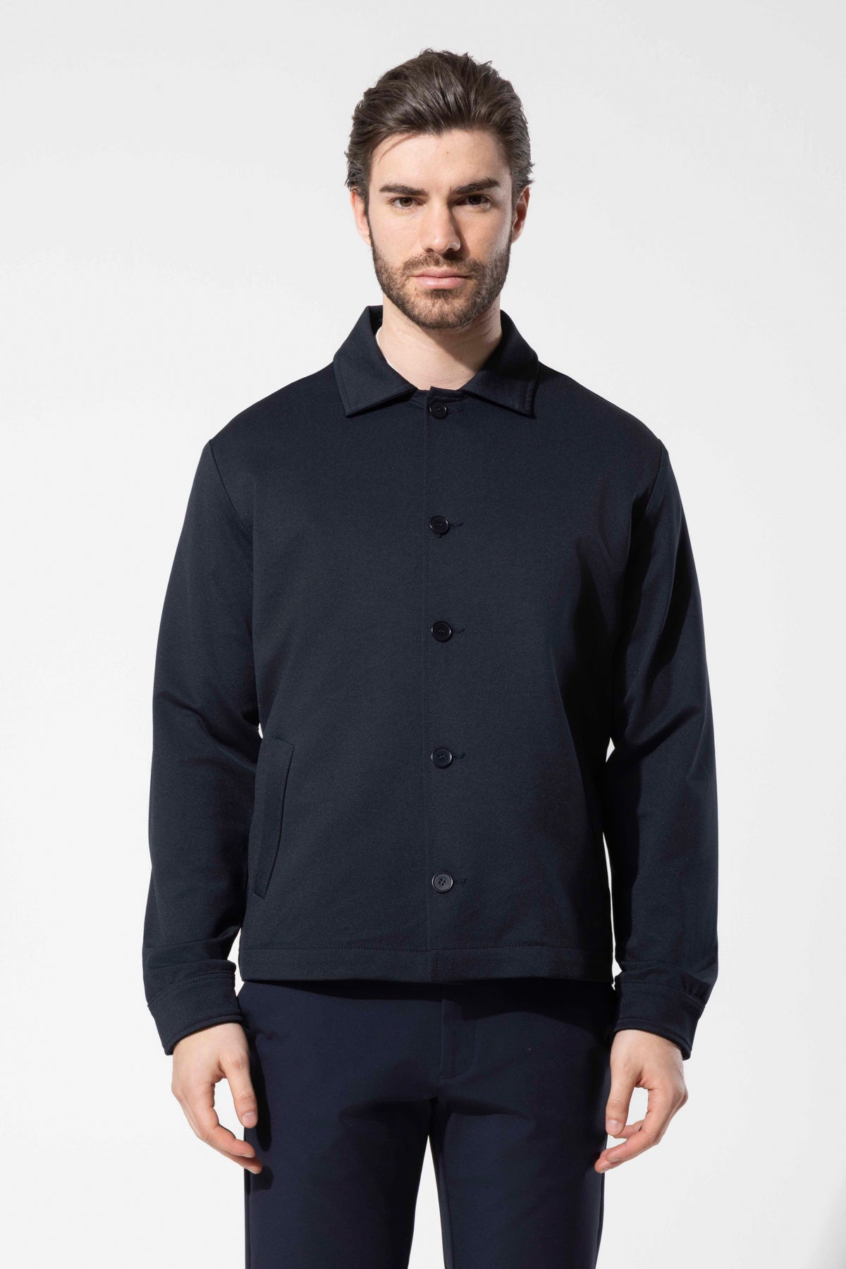 Minimal Tasarımlı Modern Erkek Ceket - Lacivert