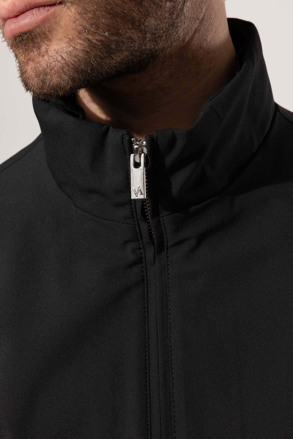 Stand-Collar Zippered Modern Men's Jacket