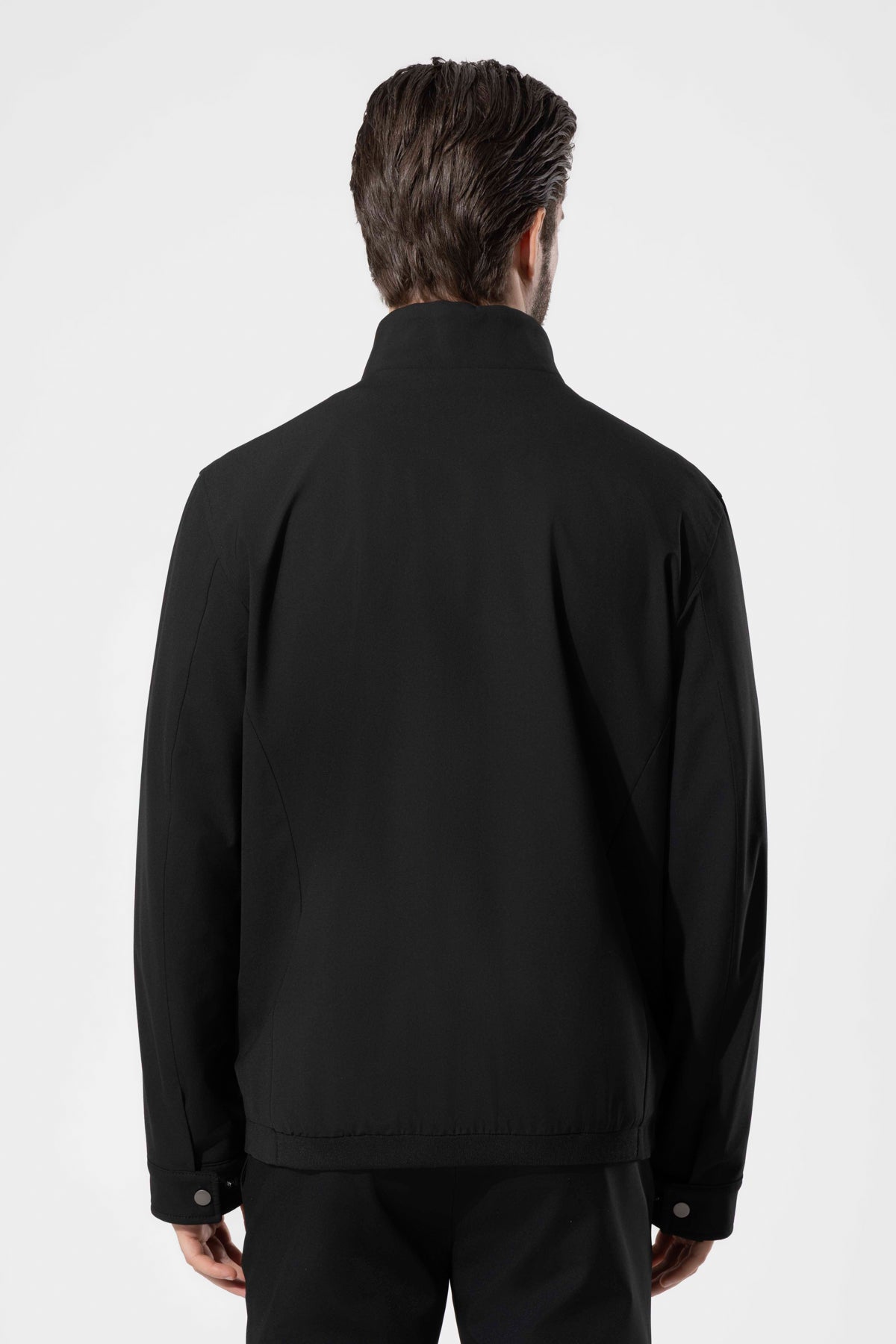 Stand-Collar Zippered Modern Men's Jacket