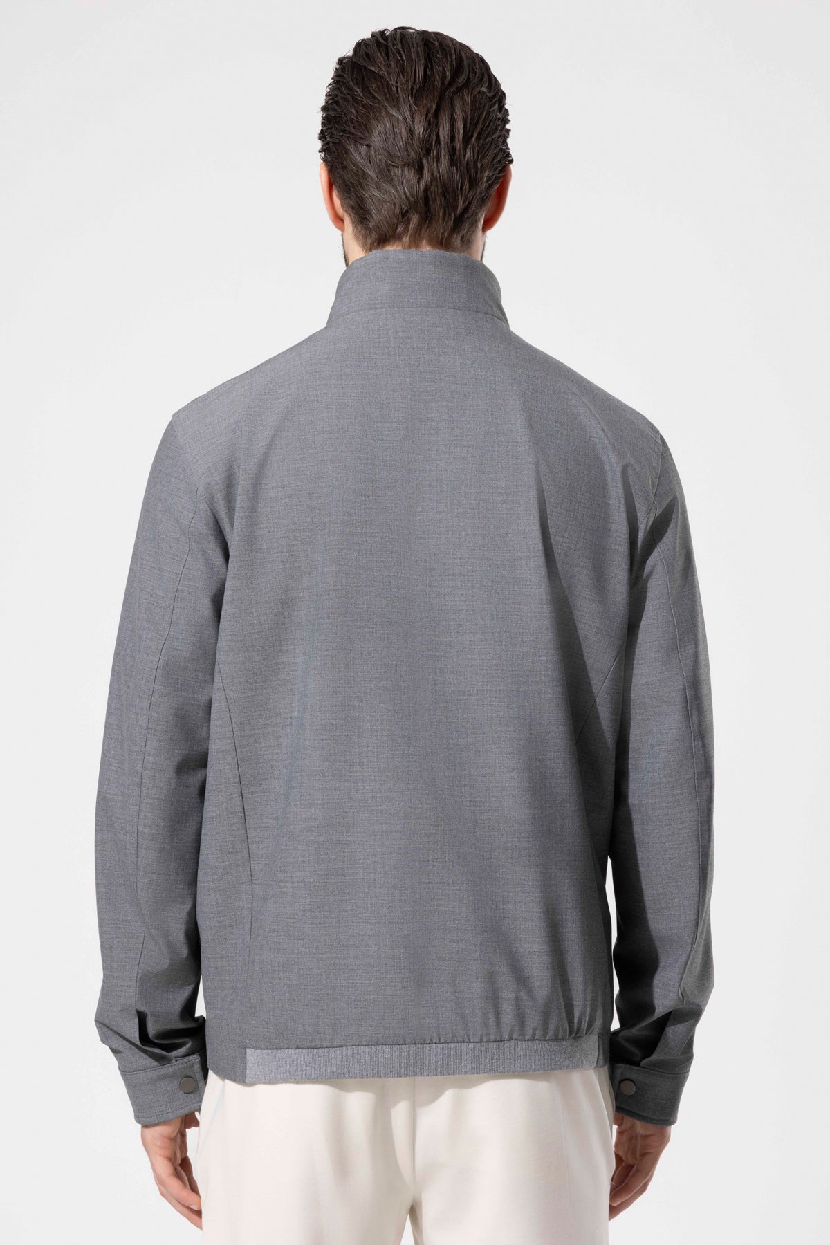 Stand-Collar Zippered Modern Men's Jacket