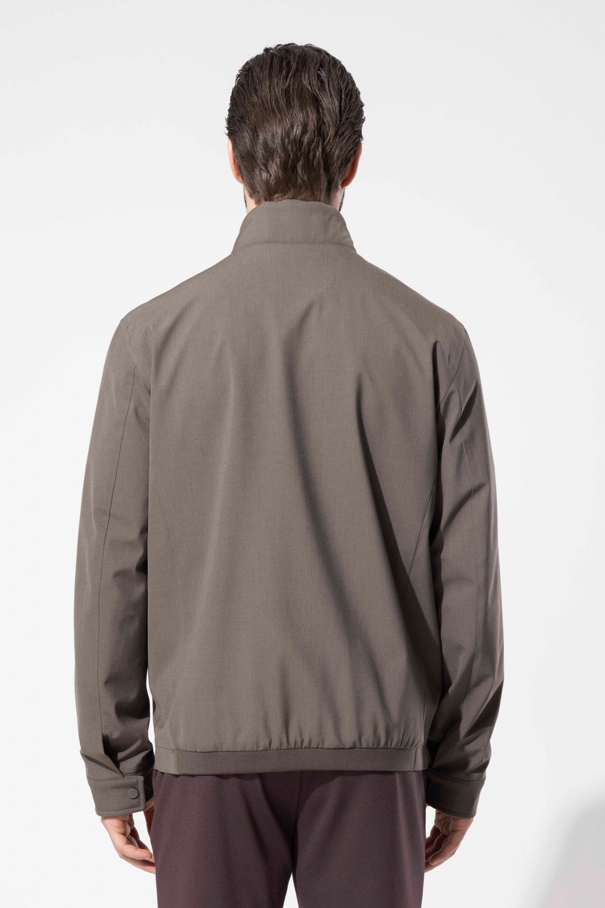 Stand-Collar Zippered Modern Men's Jacket